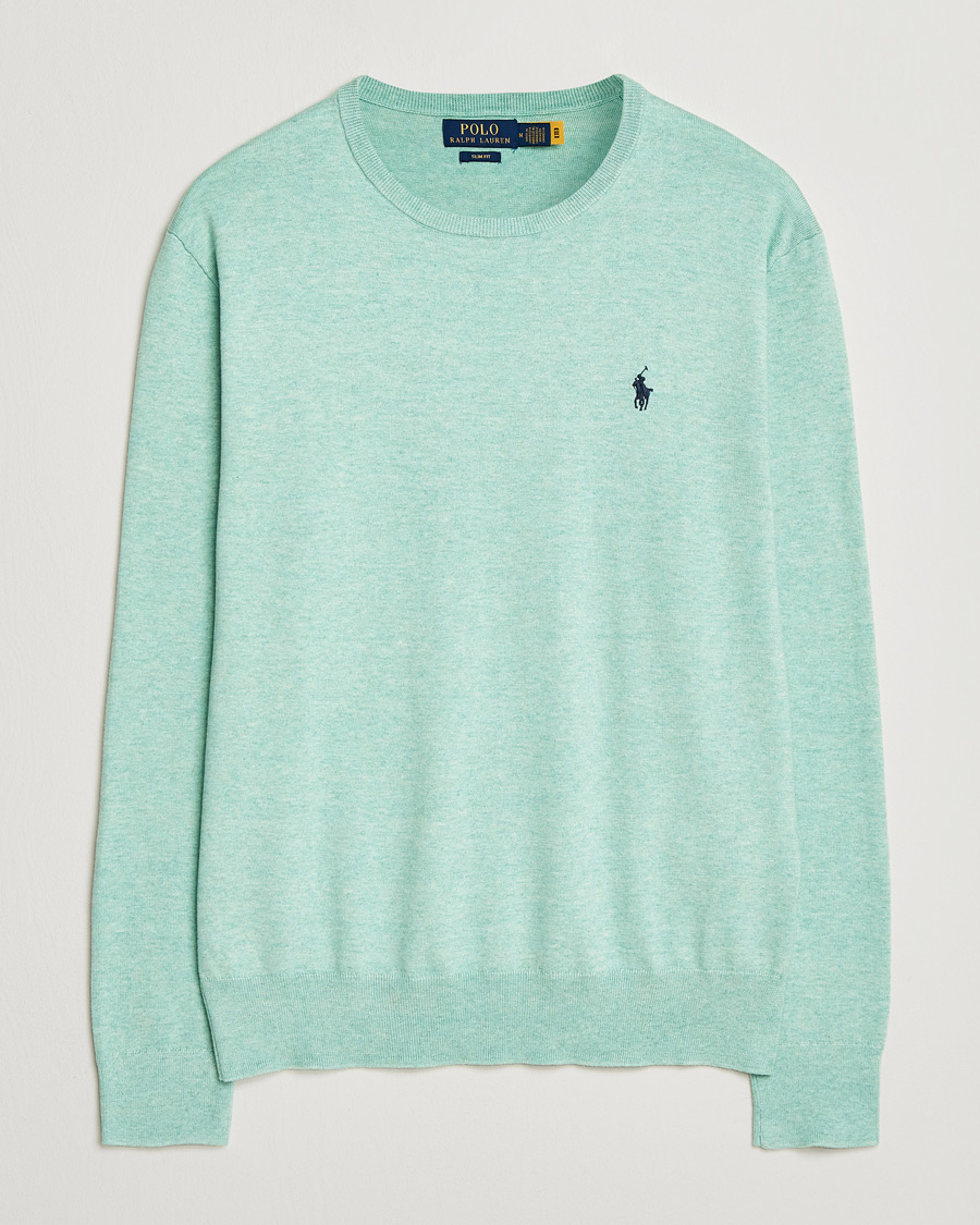 Hombres | Jerséis y prendas de punto | Polo Ralph Lauren | Cotton Crew Neck Sweater Green Heather