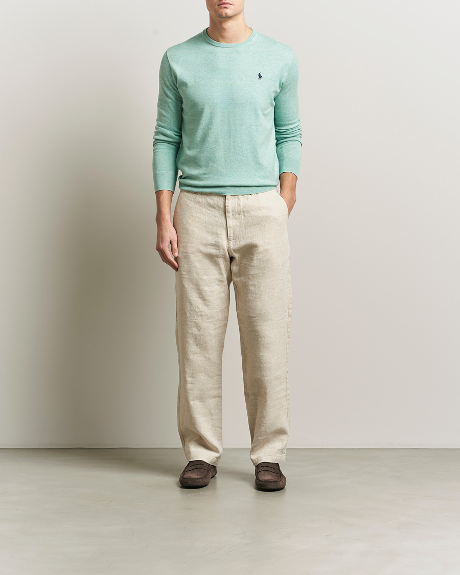 Hombres | Jerséis y prendas de punto | Polo Ralph Lauren | Cotton Crew Neck Sweater Green Heather