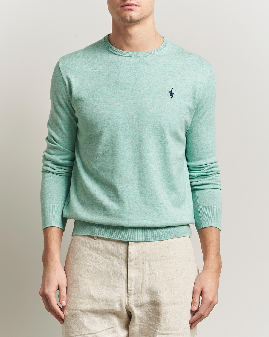 Hombres | Jerséis y prendas de punto | Polo Ralph Lauren | Cotton Crew Neck Sweater Green Heather