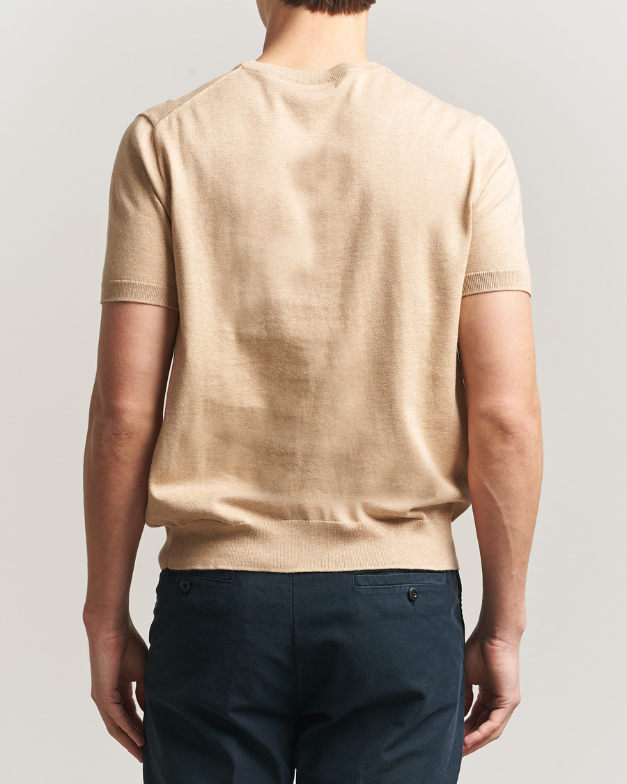 Hombres | Camisetas | Polo Ralph Lauren | Knitted Short Sleeve T-Shirt Camel Melange
