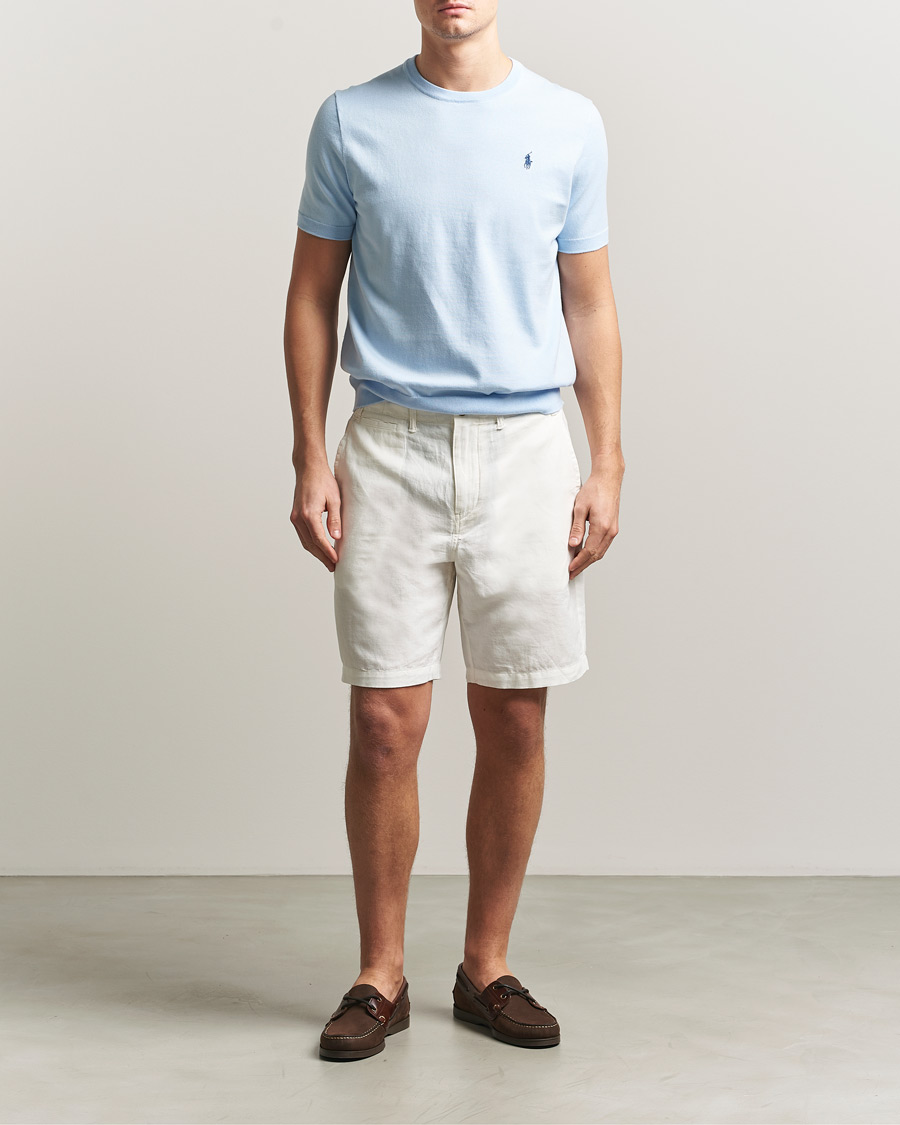 Hombres | Camisetas | Polo Ralph Lauren | Knitted Short Sleeve T-Shirt Office Blue