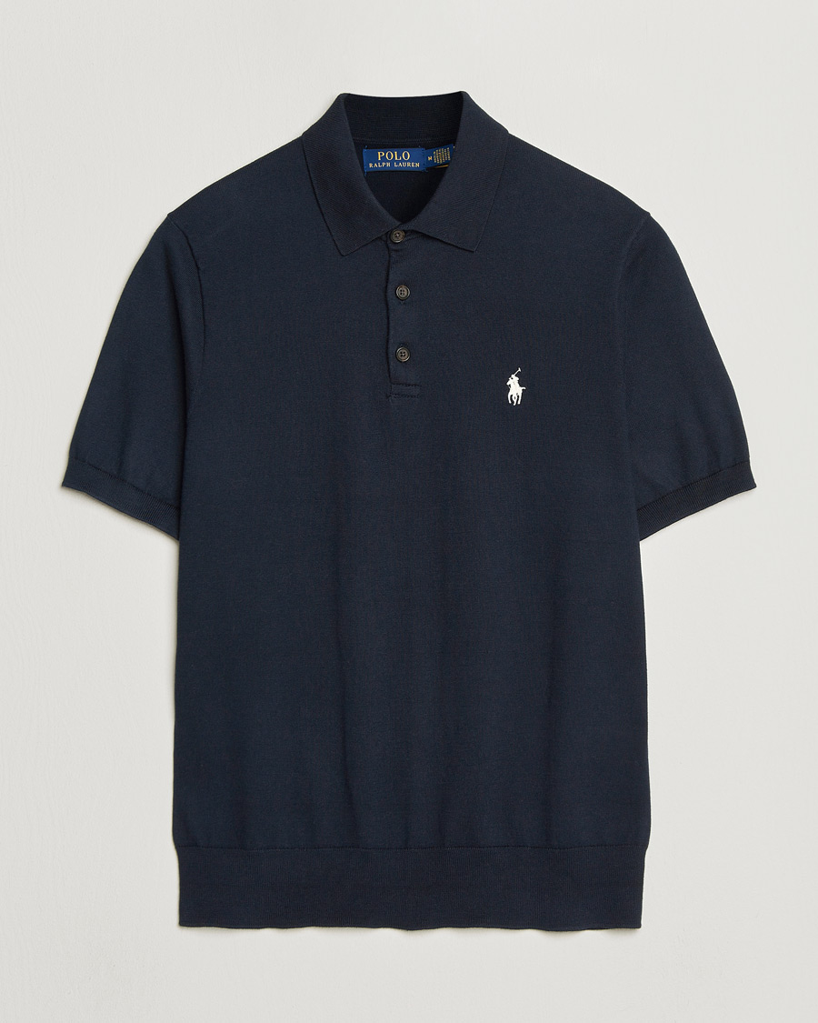 Hombres | Polos | Polo Ralph Lauren | Knitted Short Sleeve Polo Hunter Navy