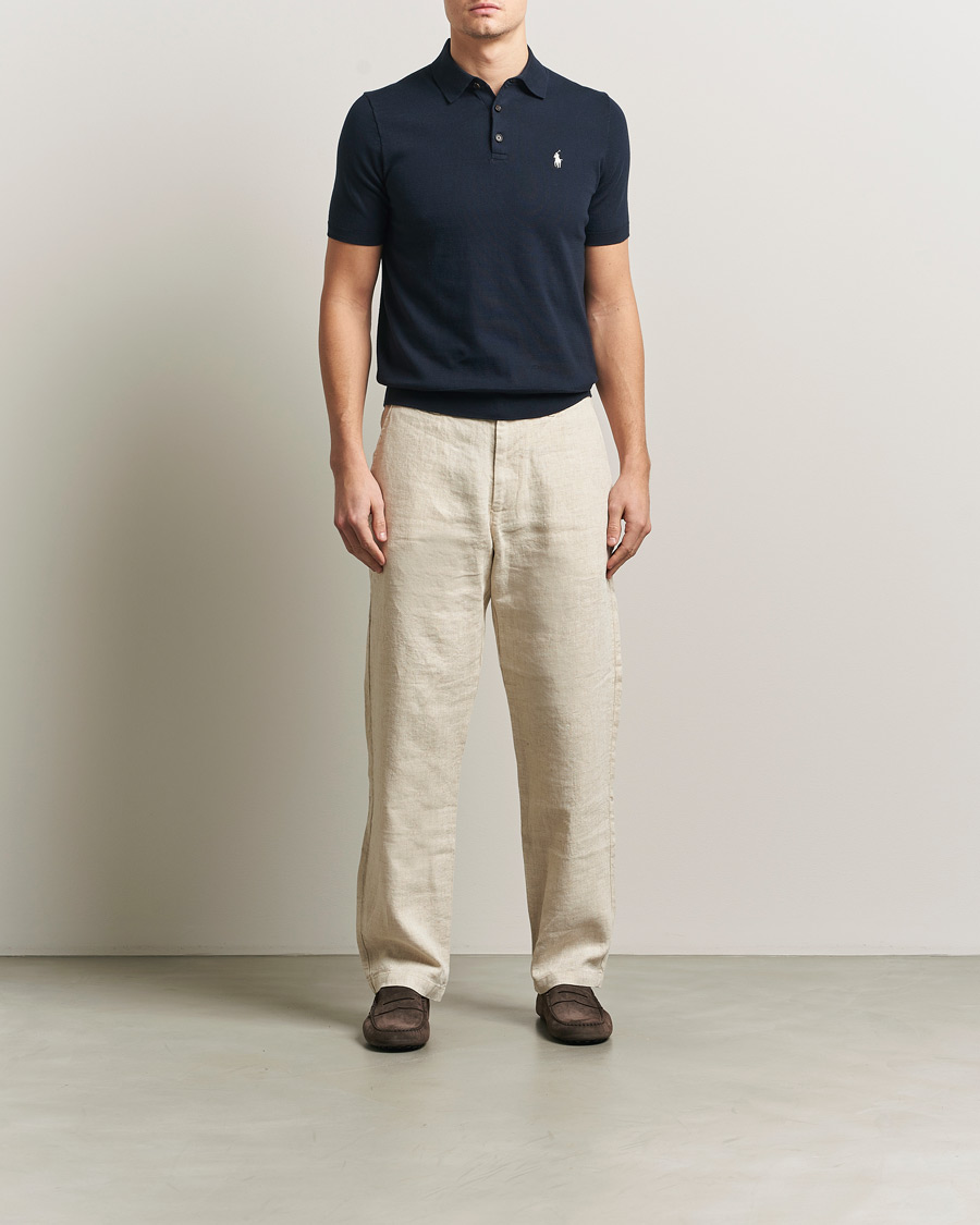 Hombres | Polos | Polo Ralph Lauren | Knitted Short Sleeve Polo Hunter Navy