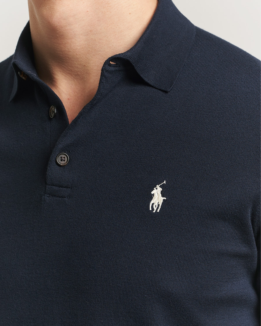 Hombres | Polos | Polo Ralph Lauren | Knitted Short Sleeve Polo Hunter Navy
