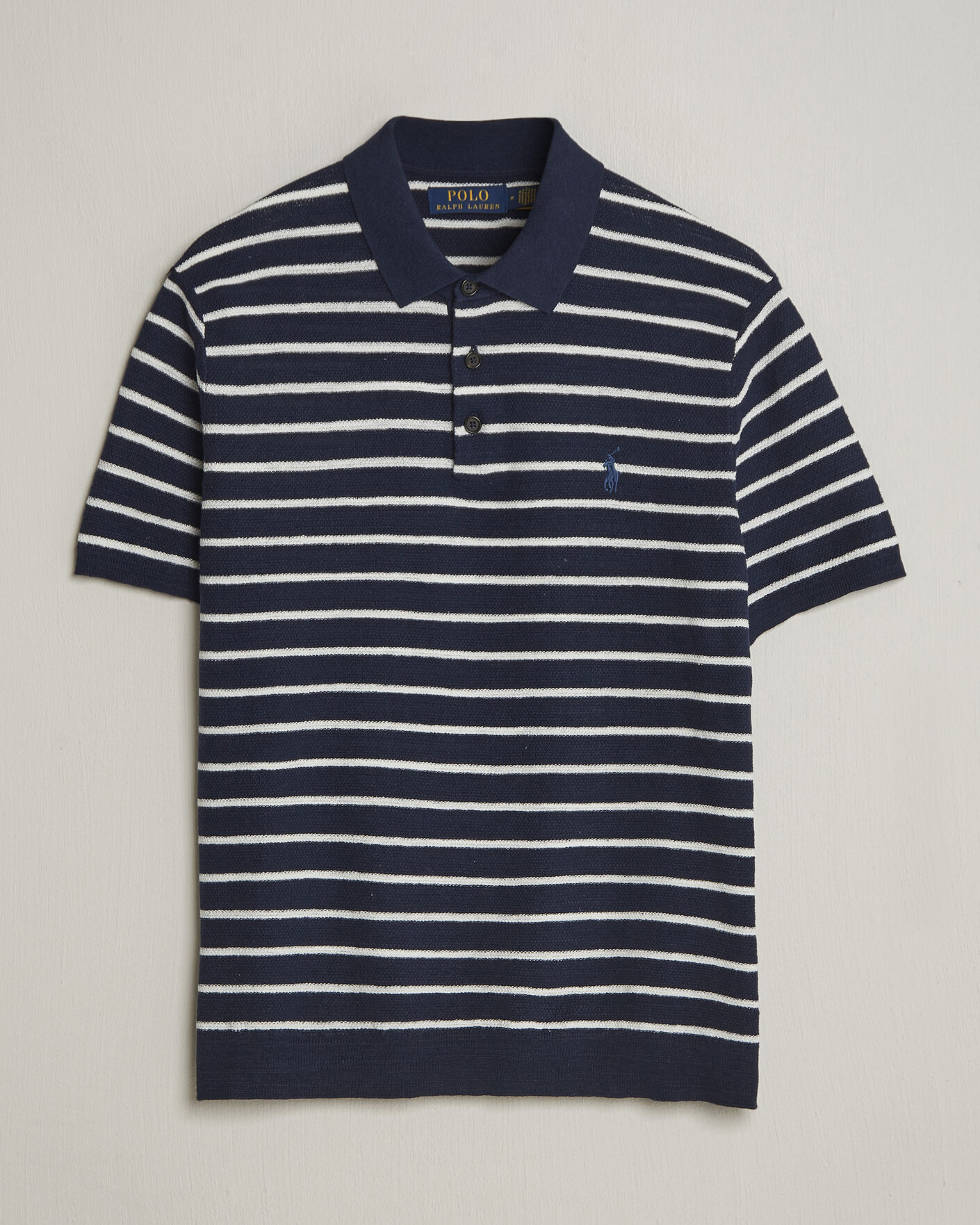 Hombres | Polos | Polo Ralph Lauren | Cotton Blend Striped Polo Bright Navy Combo