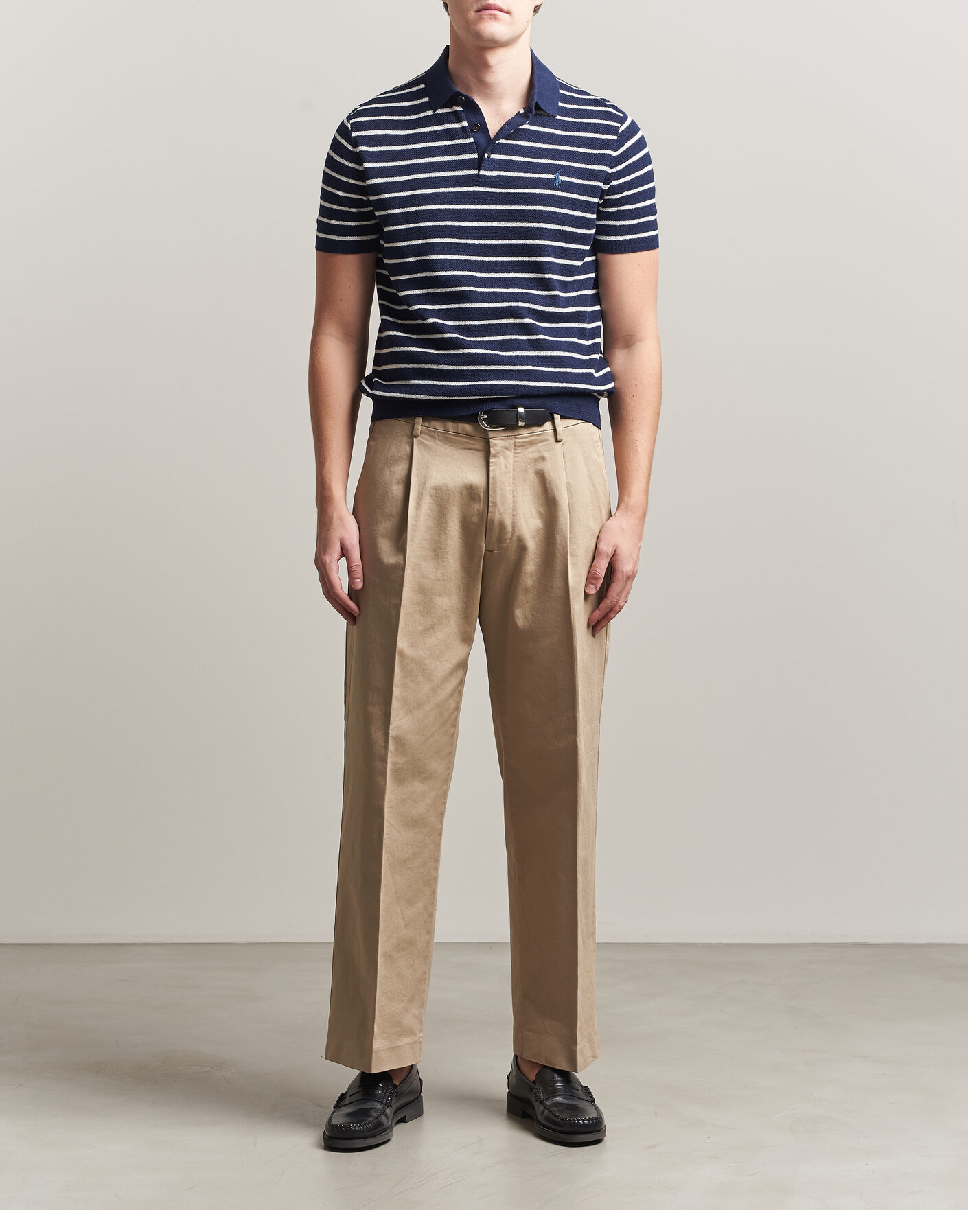 Hombres | Polos | Polo Ralph Lauren | Cotton Blend Striped Polo Bright Navy Combo