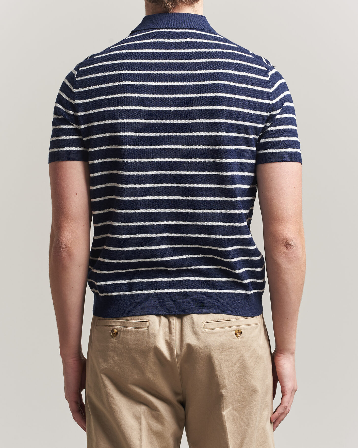Hombres | Polos | Polo Ralph Lauren | Cotton Blend Striped Polo Bright Navy Combo