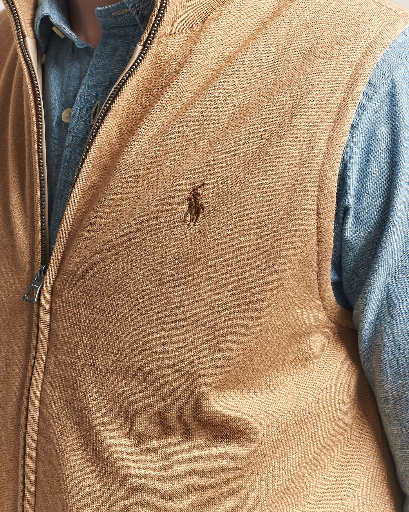 Hombres | Jerséis y prendas de punto | Polo Ralph Lauren | Wool Blend Vest Camel Combo
