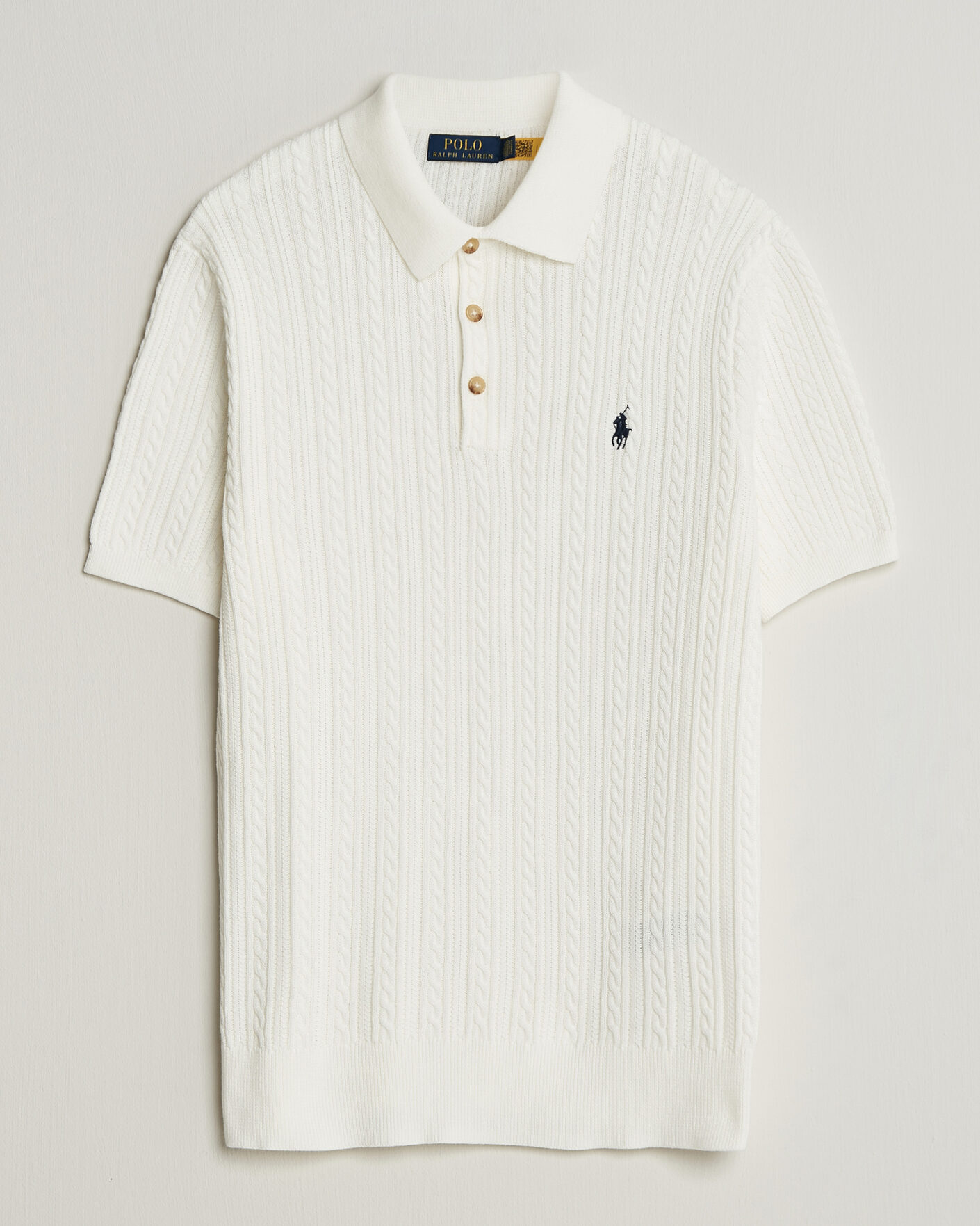 Hombres | Polos | Polo Ralph Lauren | Cotton Polo Deckwash White/Navy