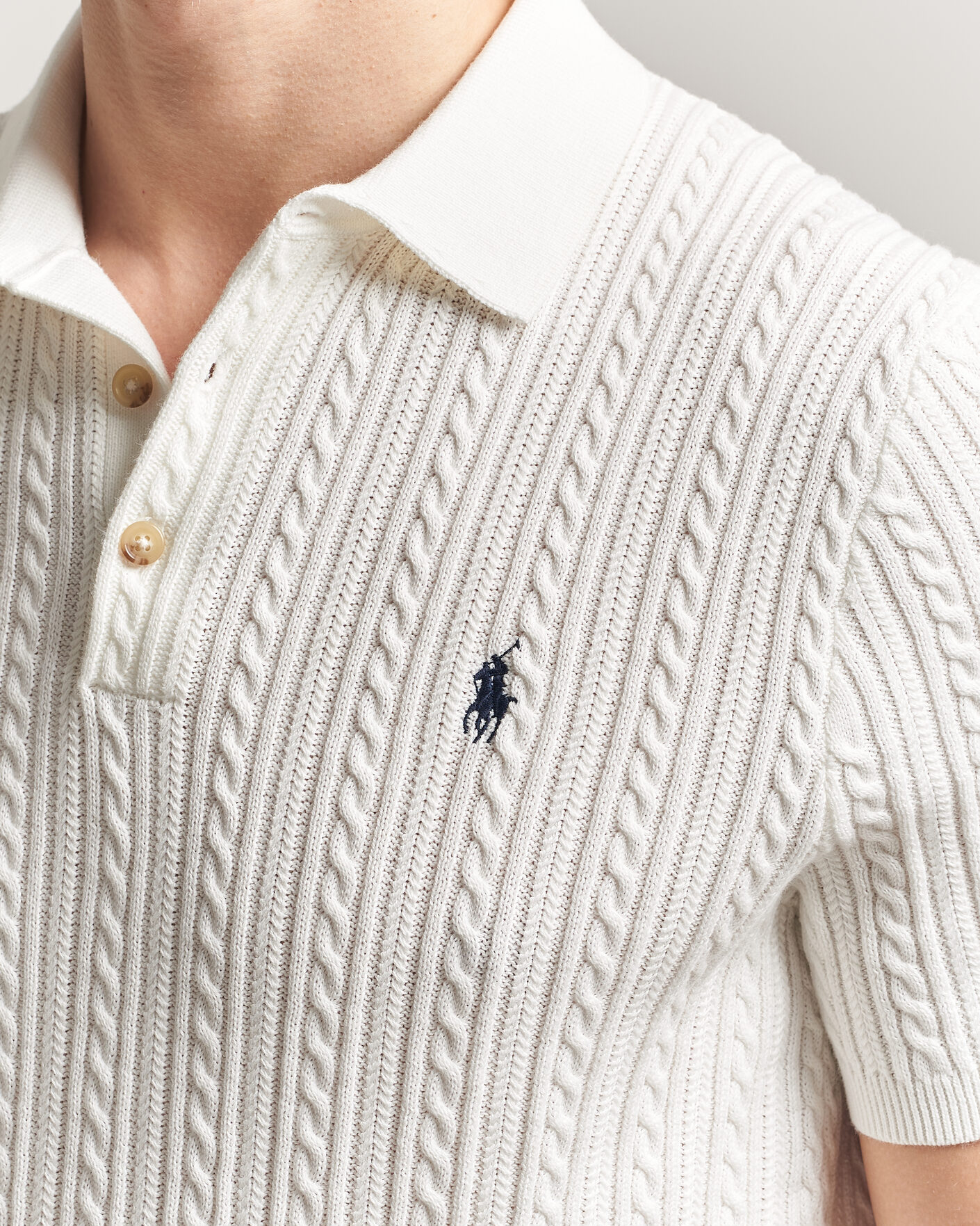 Hombres | Polos | Polo Ralph Lauren | Cotton Polo Deckwash White/Navy