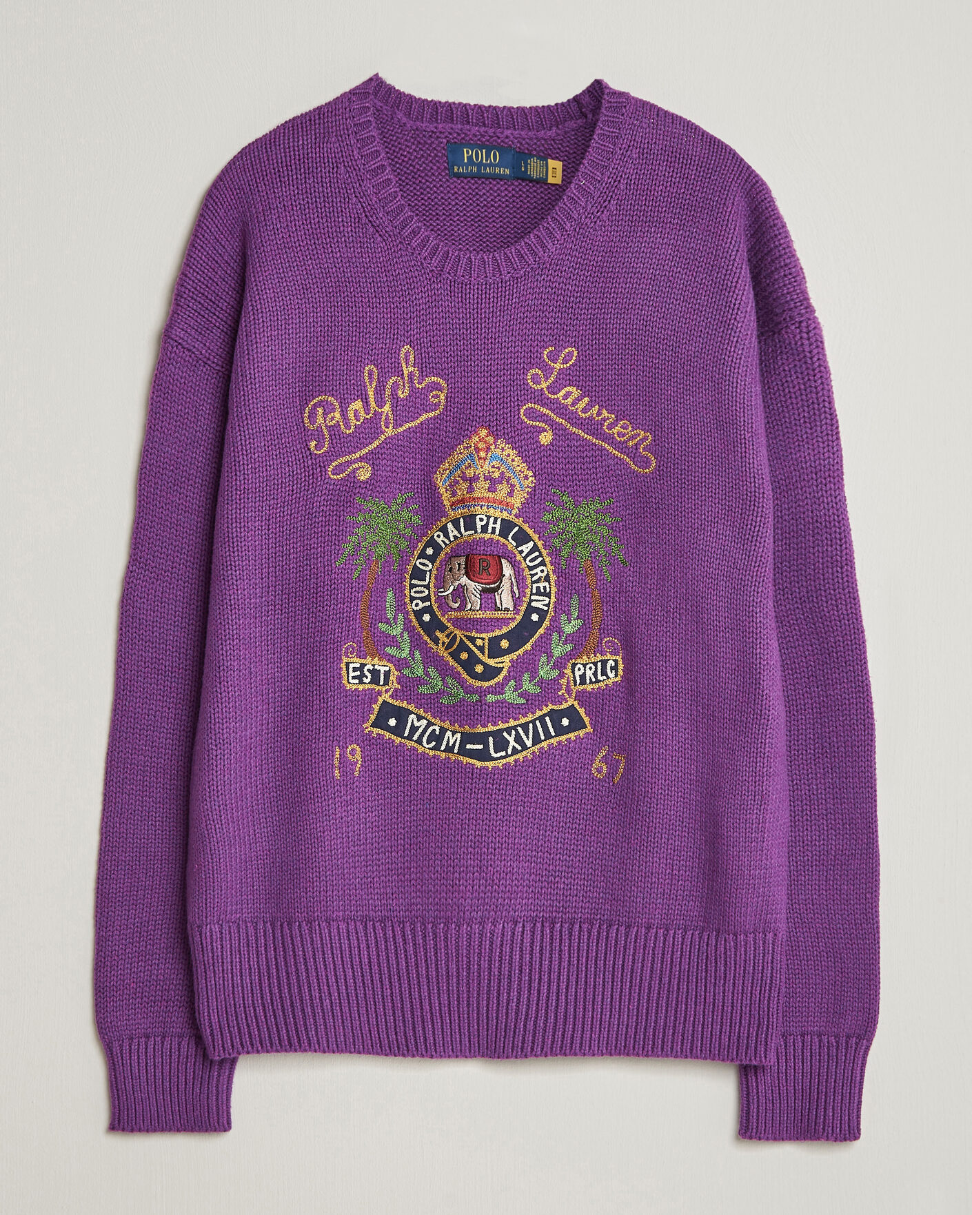 Hombres | Jerséis y prendas de punto | Polo Ralph Lauren | Cotton Logo Sweater Purple Heahter
