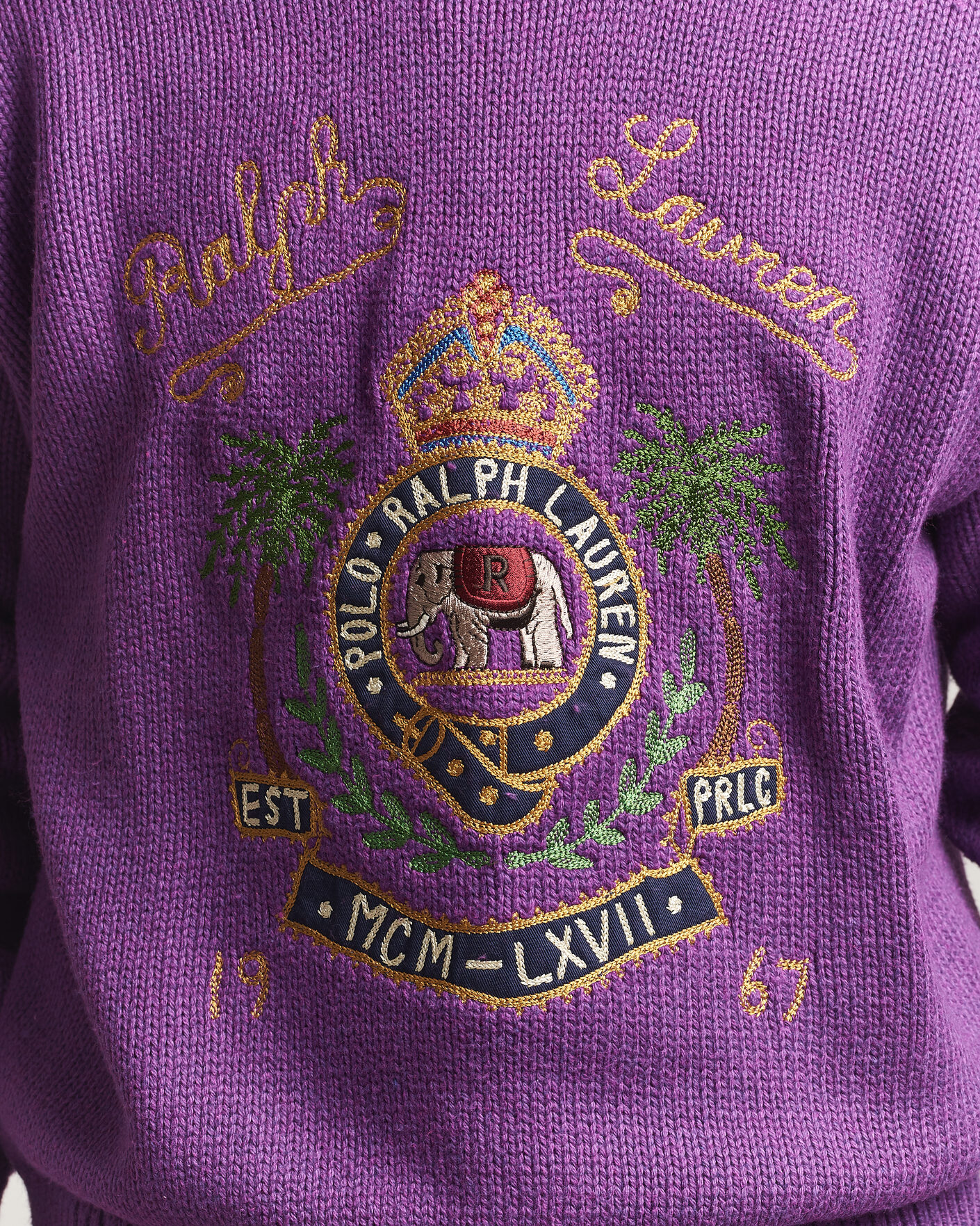 Hombres | Jerséis y prendas de punto | Polo Ralph Lauren | Cotton Logo Sweater Purple Heahter