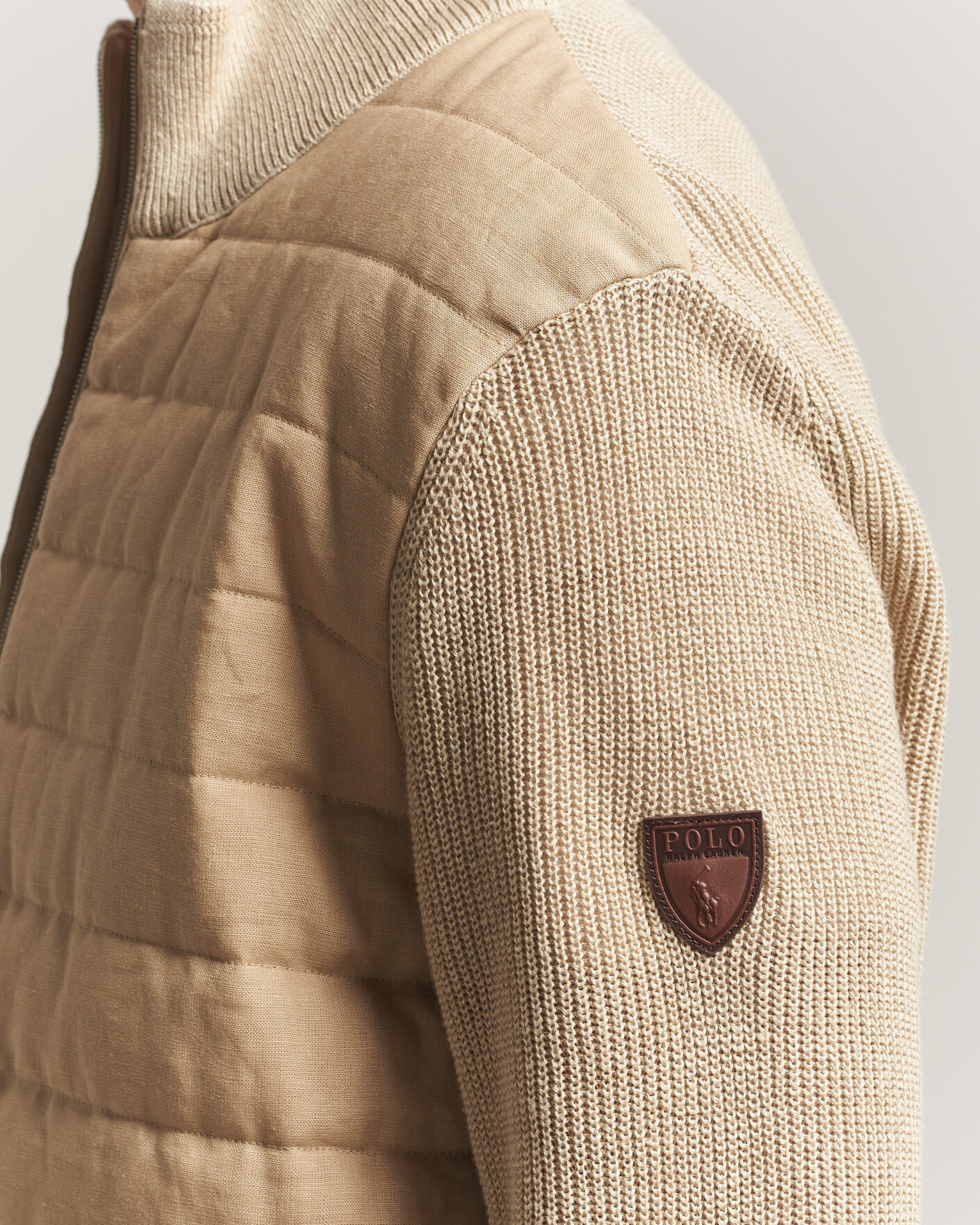Hombres | Jerséis y prendas de punto | Polo Ralph Lauren | Linen Full Zip Sweater Coastal Beige