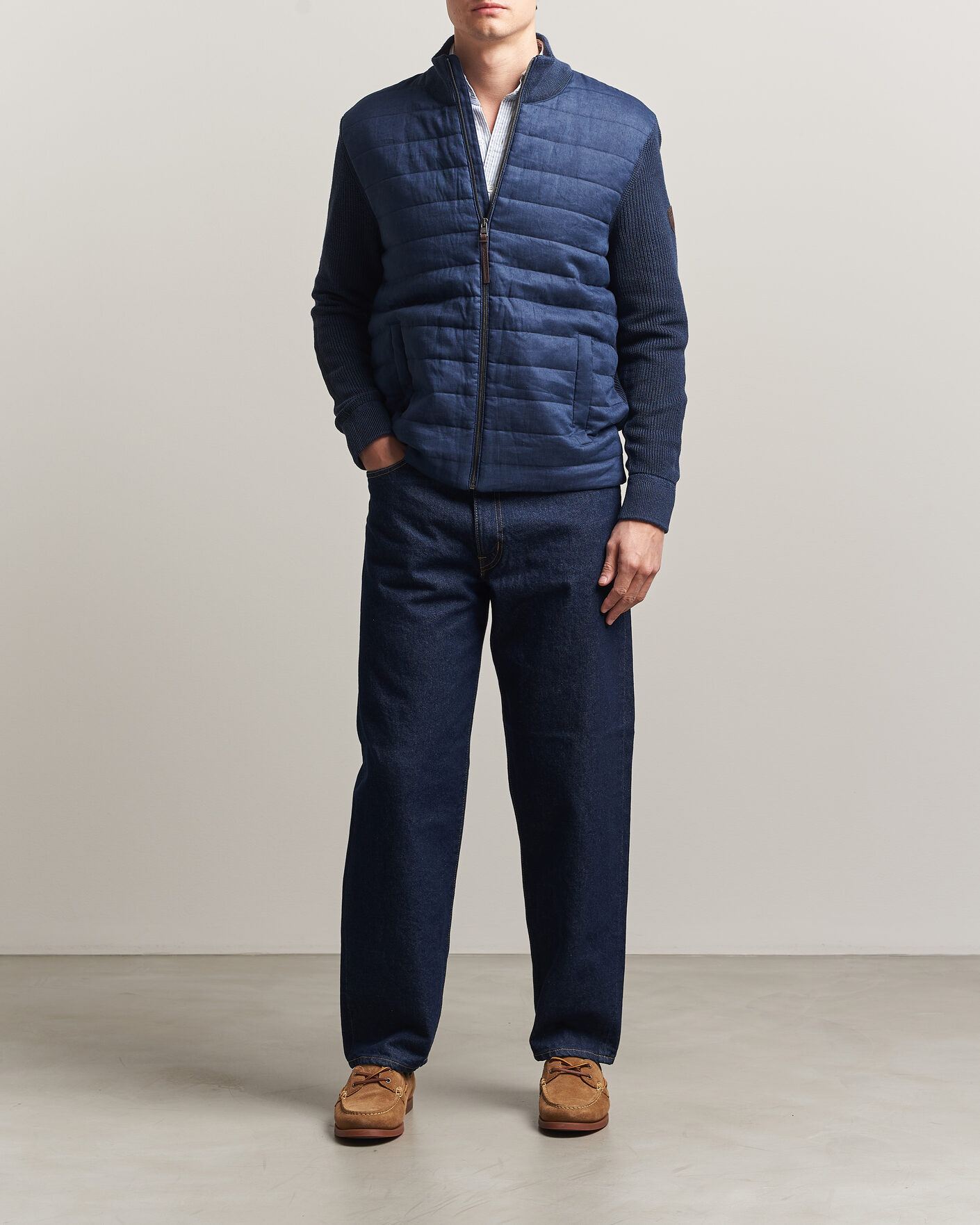 Hombres | Jerséis y prendas de punto | Polo Ralph Lauren | Linen Full Zip Sweater Navy
