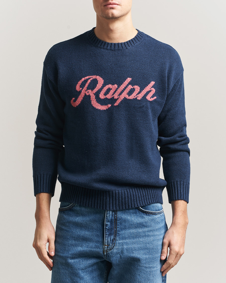 Hombres | Jerséis y prendas de punto | Polo Ralph Lauren | Linen Blend Sweater Dark Cobalt