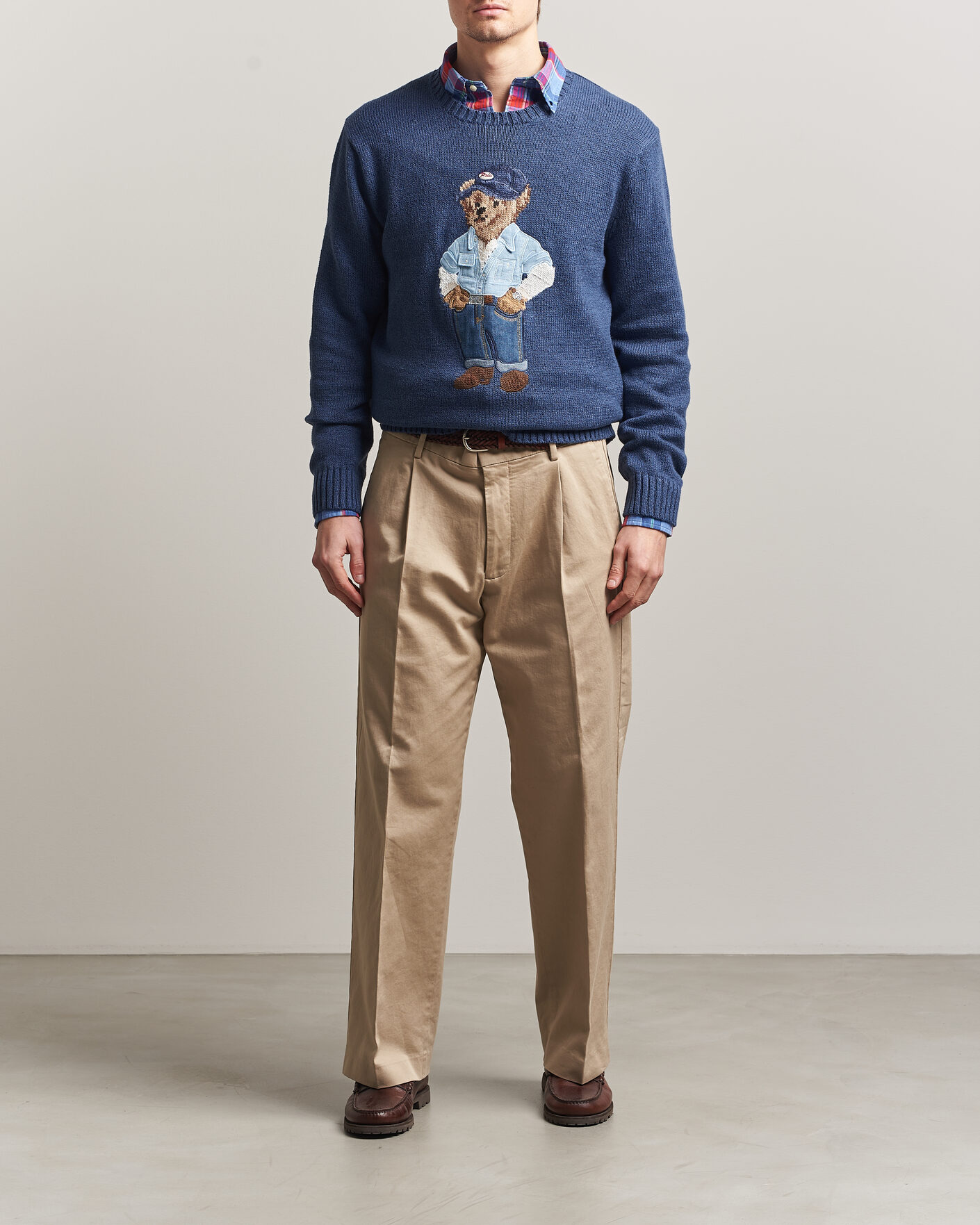 Hombres | Jerséis y prendas de punto | Polo Ralph Lauren | Cotton Linen Bear Sweater Light Navy