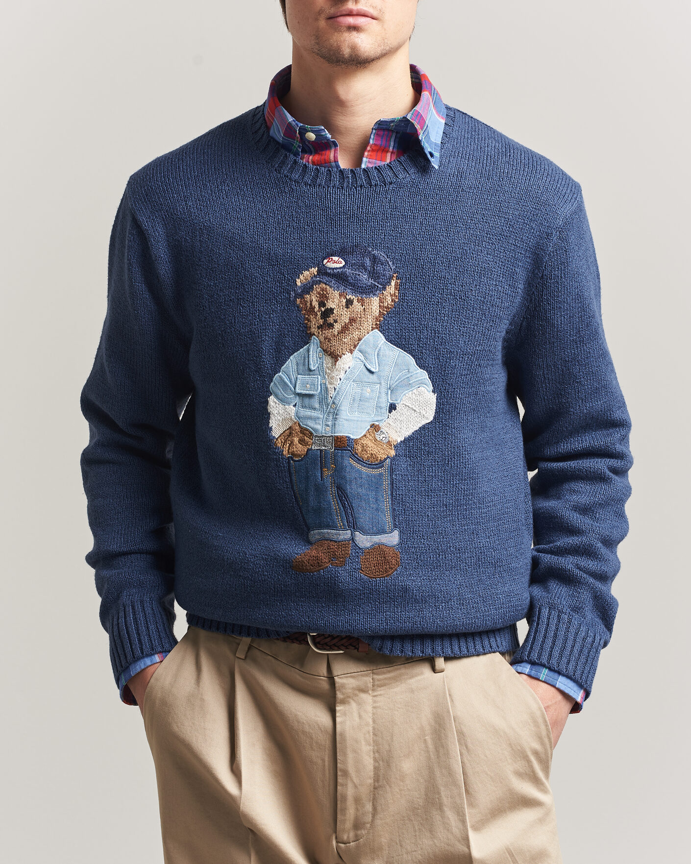 Hombres | Jerséis y prendas de punto | Polo Ralph Lauren | Cotton Linen Bear Sweater Light Navy