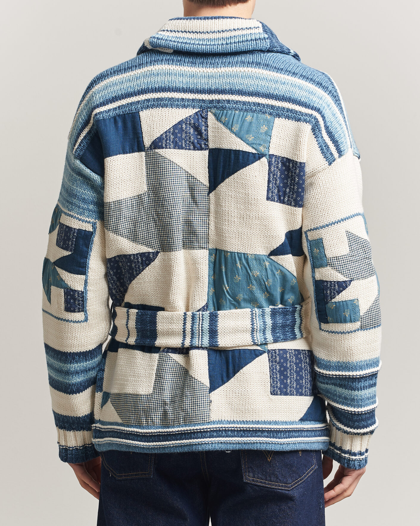 Hombres | Jerséis y prendas de punto | Polo Ralph Lauren | Cotton Linen Cardigan Cream Blue Combo