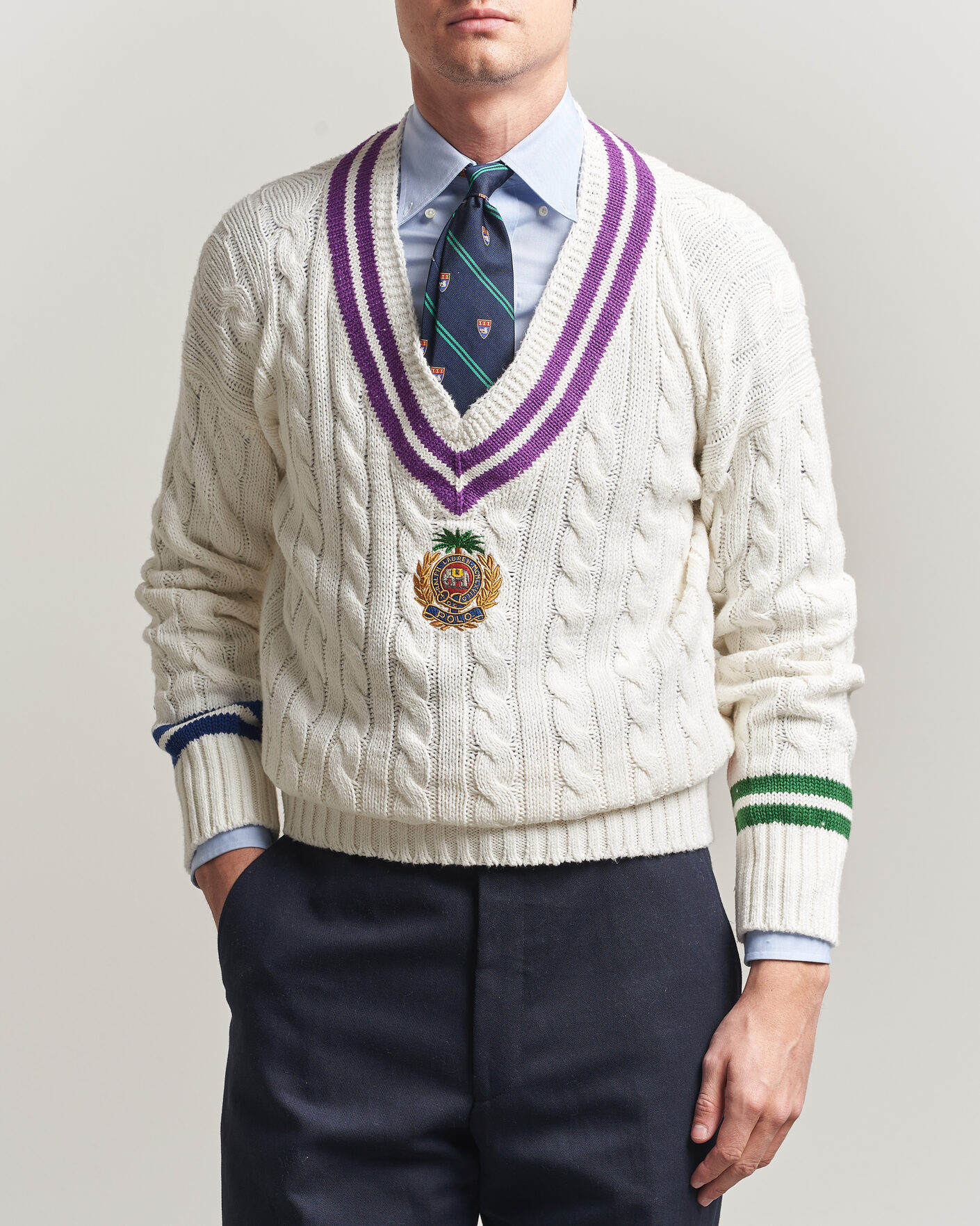 Hombres | Jerséis y prendas de punto | Polo Ralph Lauren | Cotton Linen Blend Sweater Cream Combo