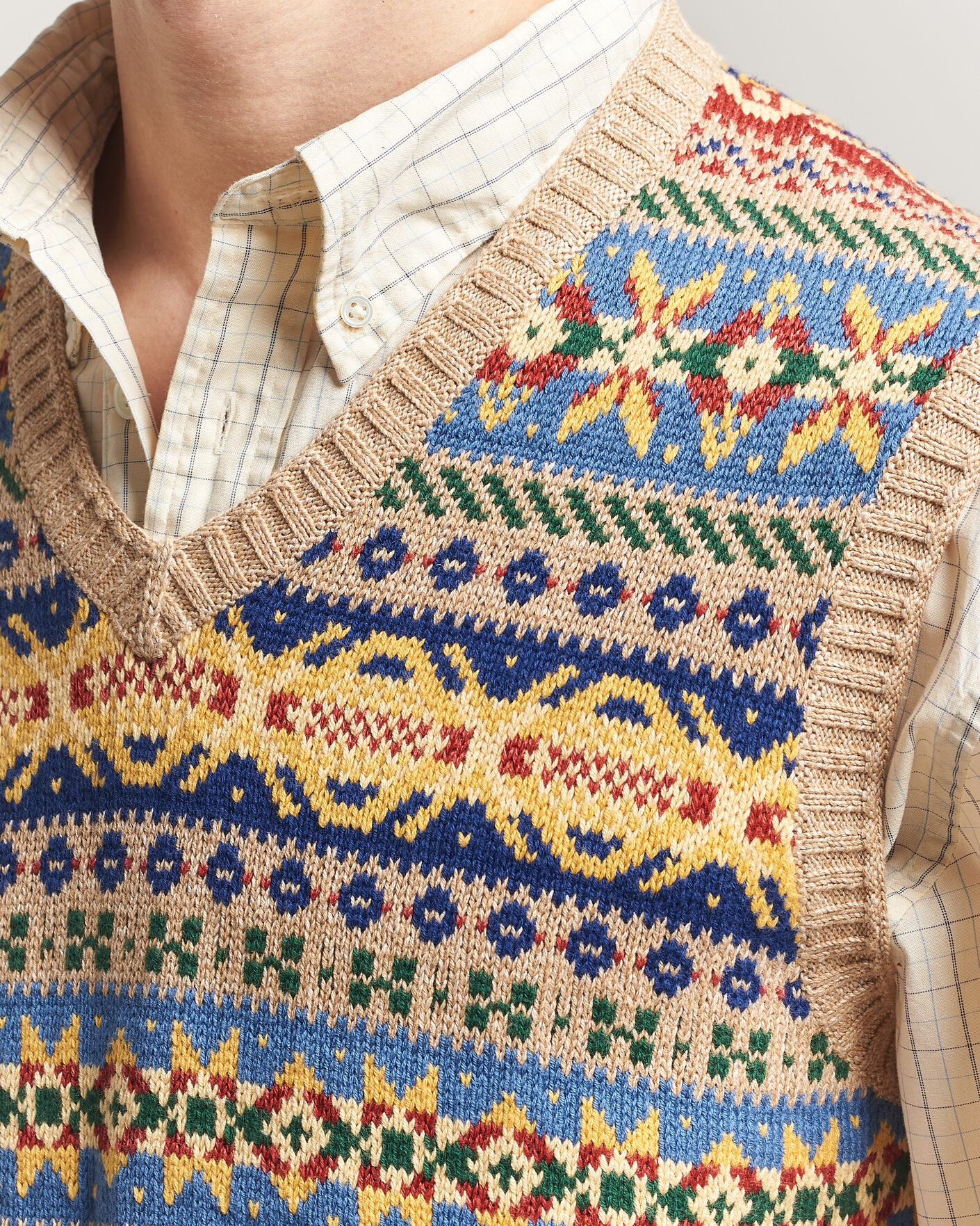 Hombres | Jerséis y prendas de punto | Polo Ralph Lauren | Cotton Linen Blend Vest Tan Combo