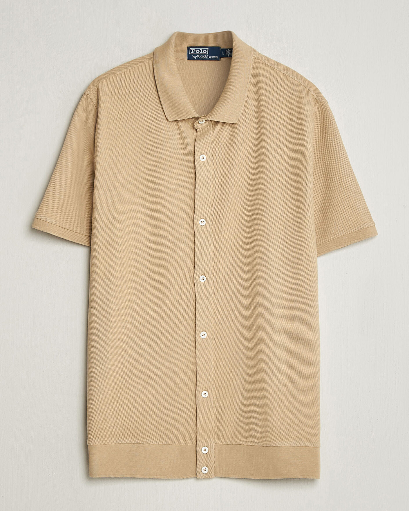 Hombres | Polos | Polo Ralph Lauren | Cotton Knitted Polo Coastal Beige