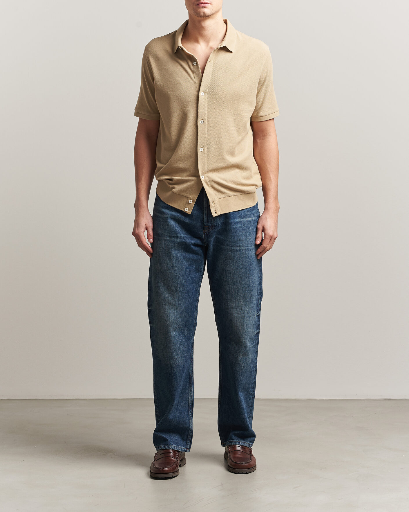 Hombres | Polos | Polo Ralph Lauren | Cotton Knitted Polo Coastal Beige