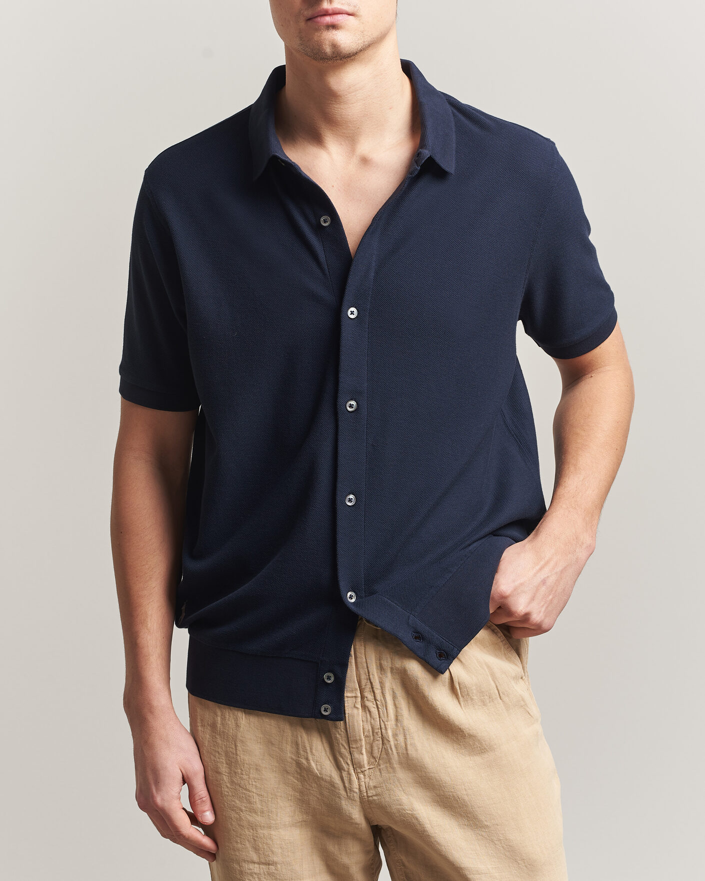 Hombres | Polos | Polo Ralph Lauren | Cotton Knitted Polo Aviator Navy