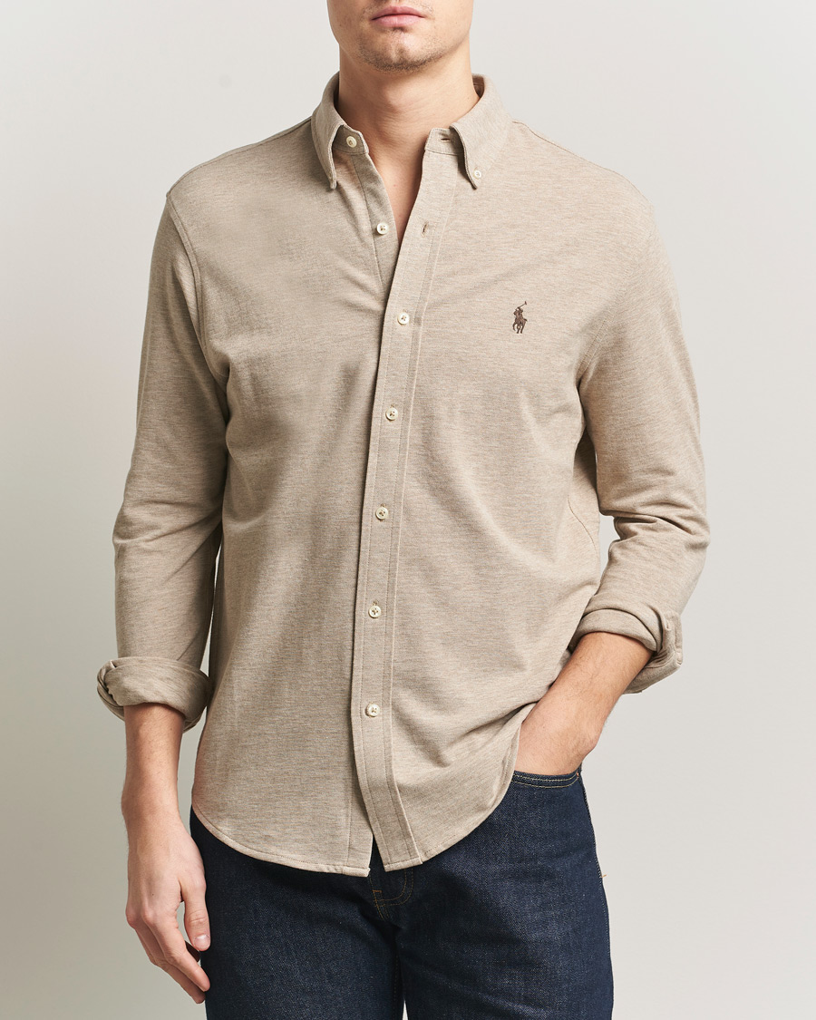 Hombres | Camisas | Polo Ralph Lauren | Featherweight Mesh Shirt Tuscan Beige