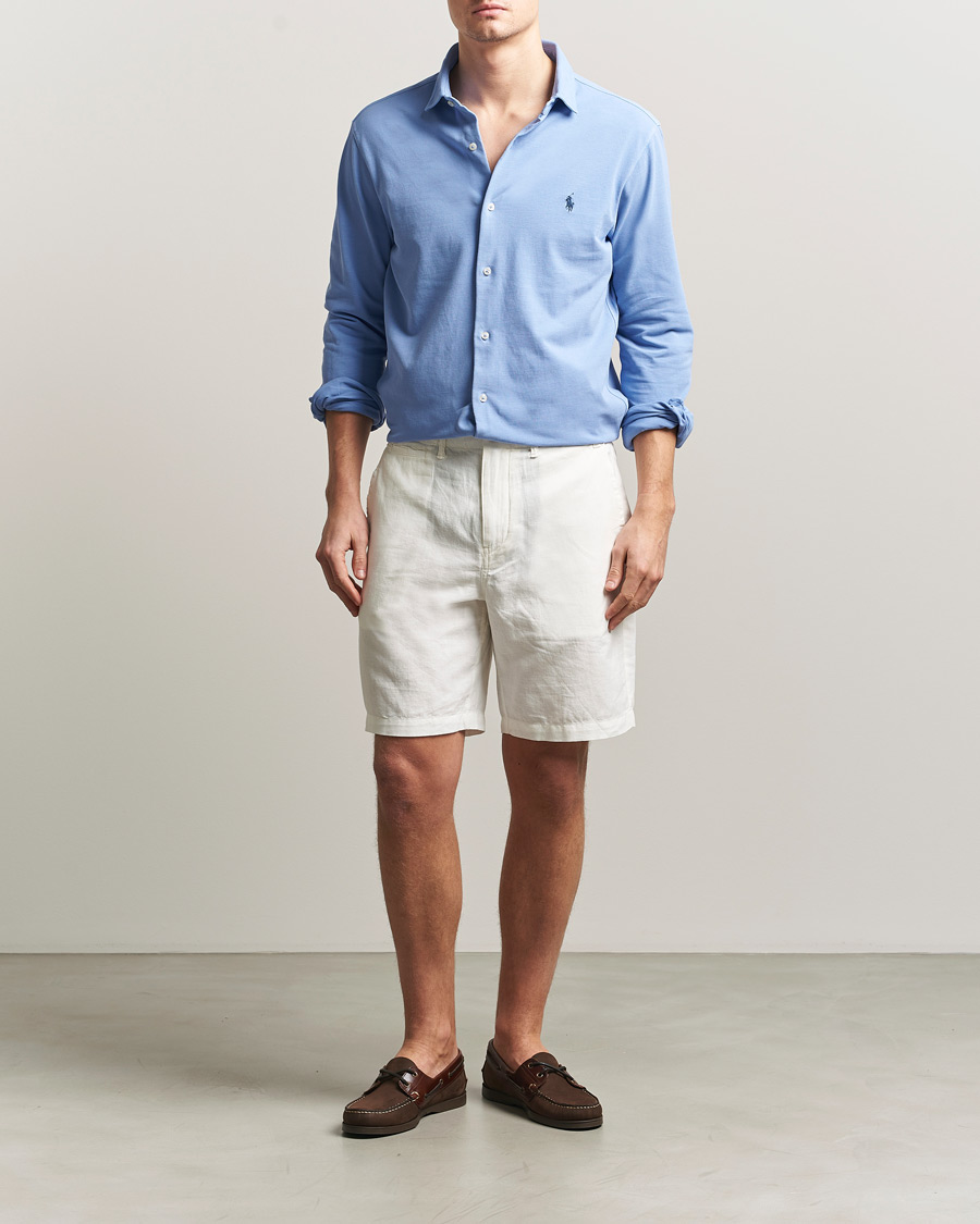 Hombres | Camisas | Polo Ralph Lauren | Featherweight Knitted Shirt Canvas Blue