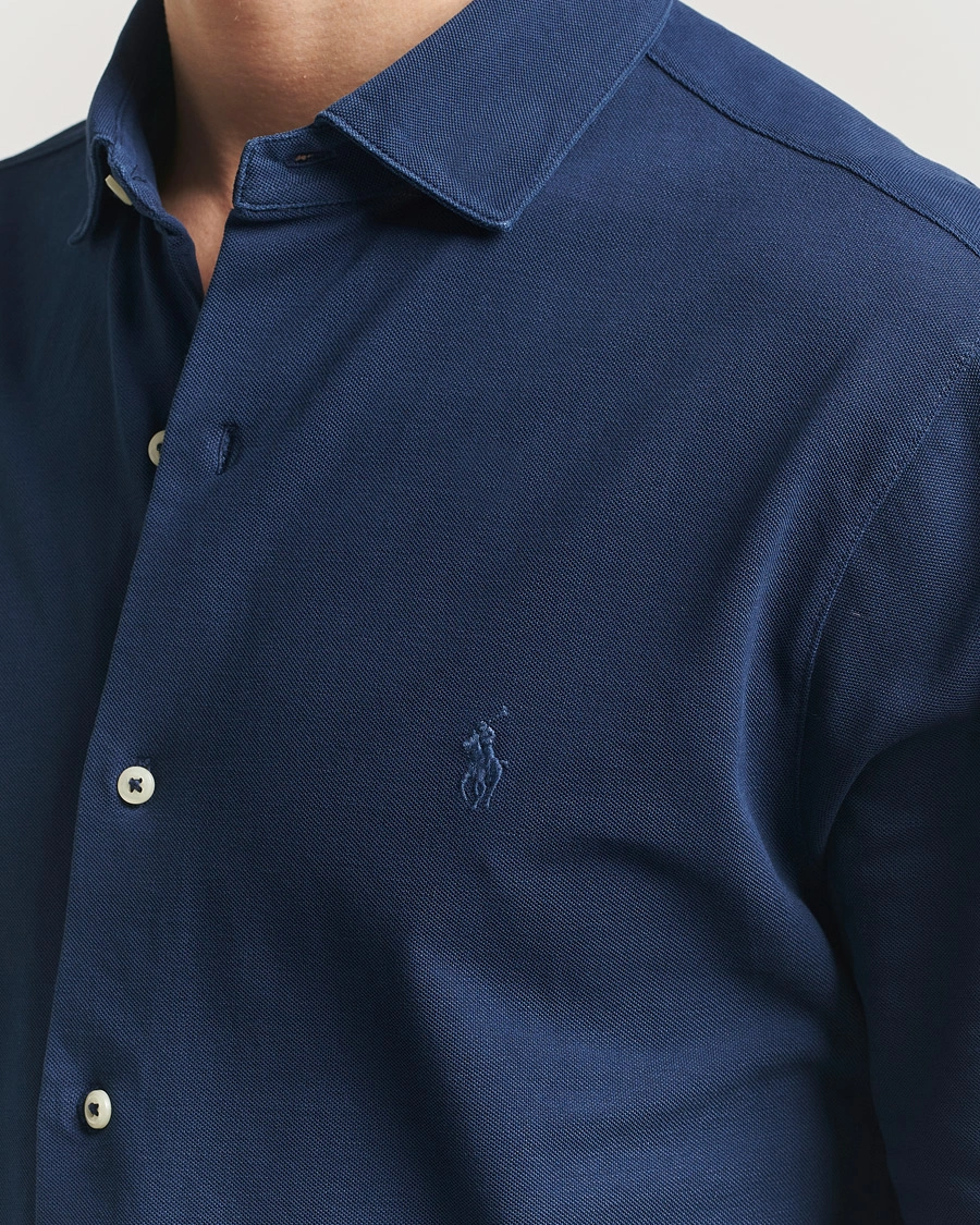 Hombres | Camisas | Polo Ralph Lauren | Featherweight Knitted Shirt Dark Cobalt