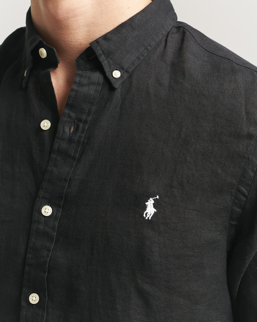 Hombres | Camisas | Polo Ralph Lauren | Slim Fit Linen Shirt Polo Black