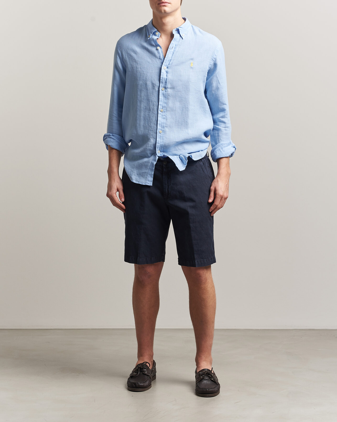 Hombres | Camisas | Polo Ralph Lauren | Slim Fit Linen Shirt Austin Blue