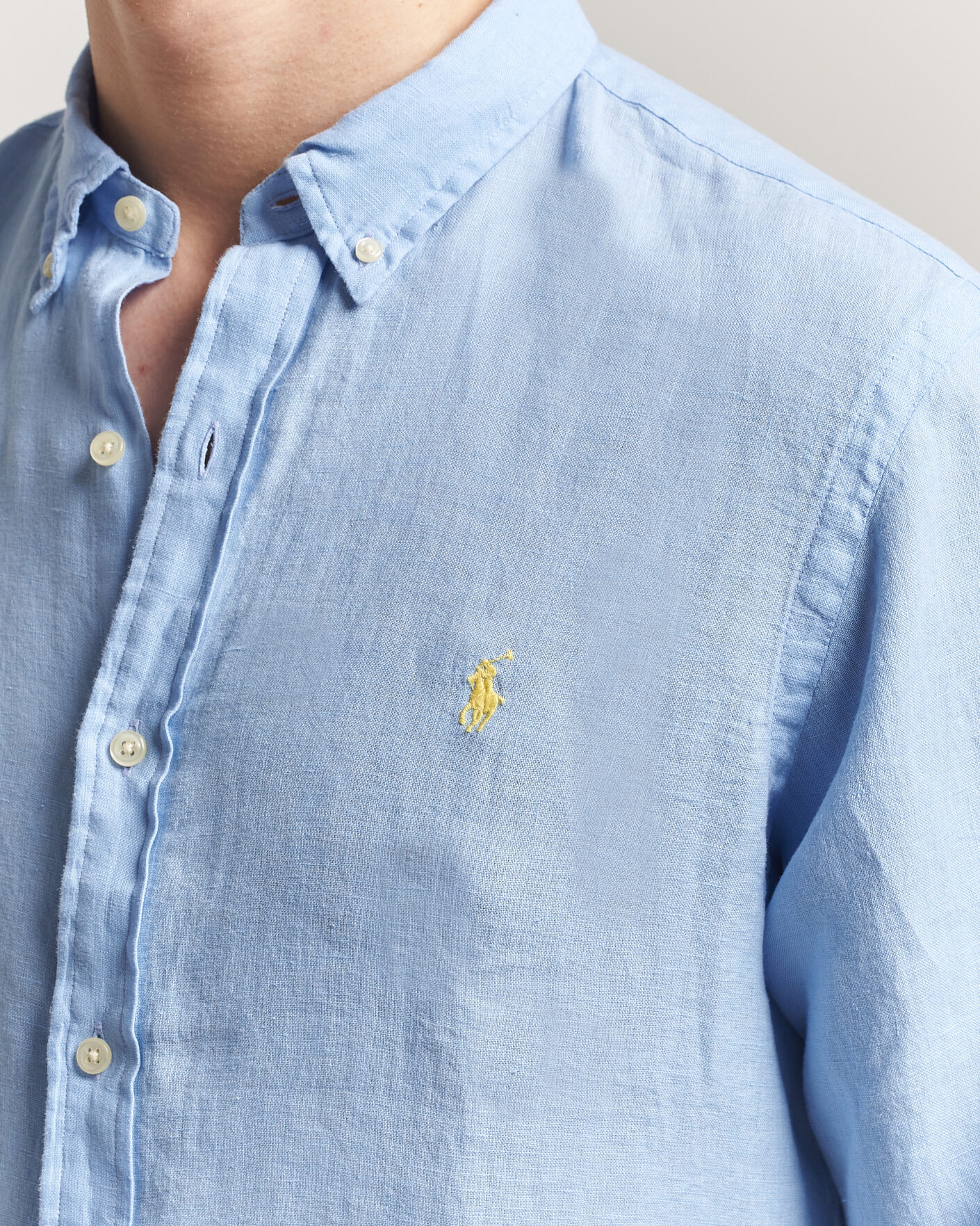 Hombres | Camisas | Polo Ralph Lauren | Slim Fit Linen Shirt Austin Blue