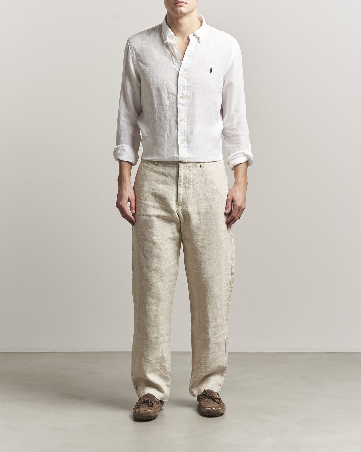 Hombres | Camisas | Polo Ralph Lauren | Slim Fit Linen Shirt White