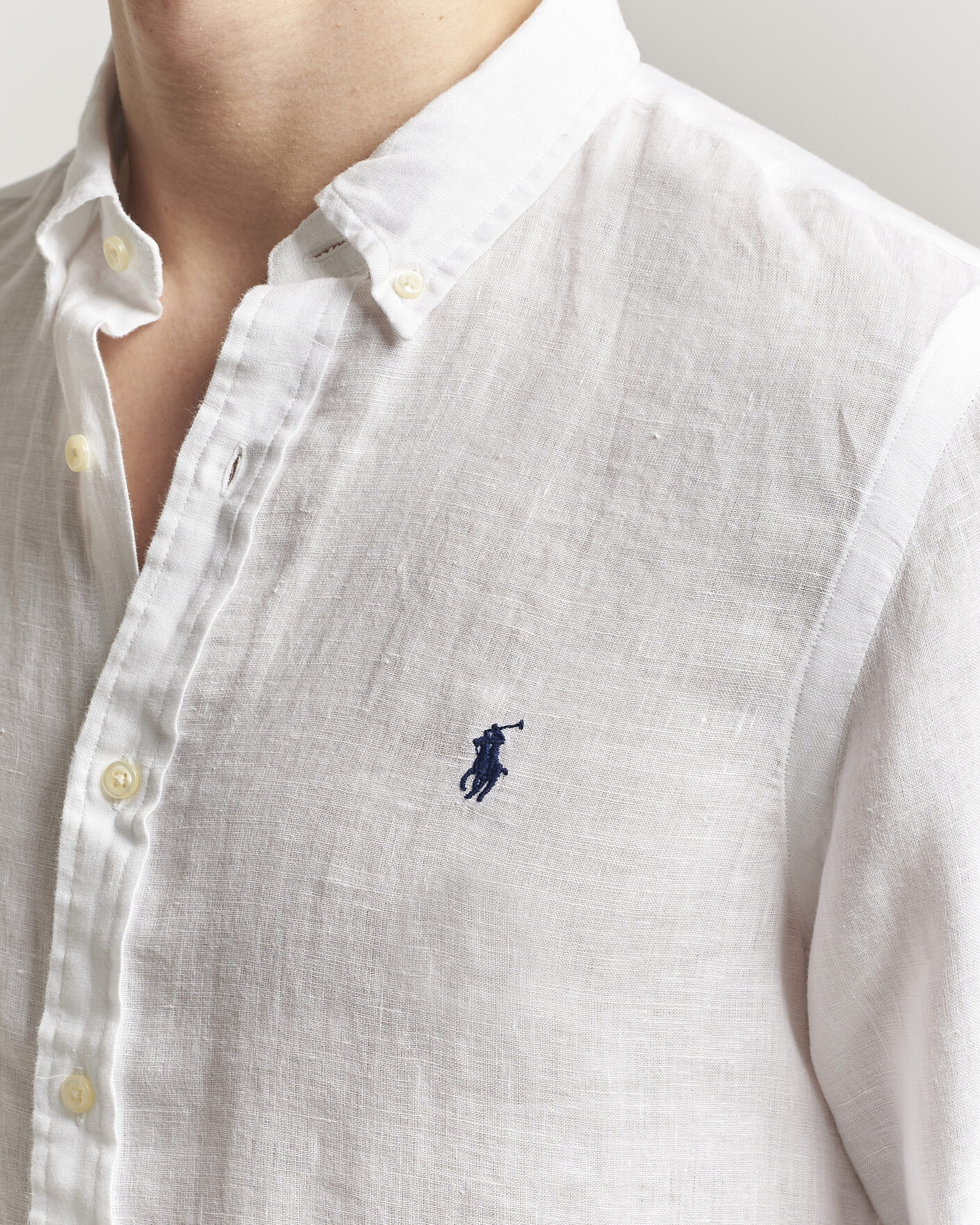 Hombres | Camisas | Polo Ralph Lauren | Slim Fit Linen Shirt White