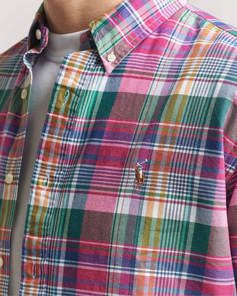 Hombres | Camisas | Polo Ralph Lauren | Custom Fit Checked Oxford Shirt Pink/Blue Multi