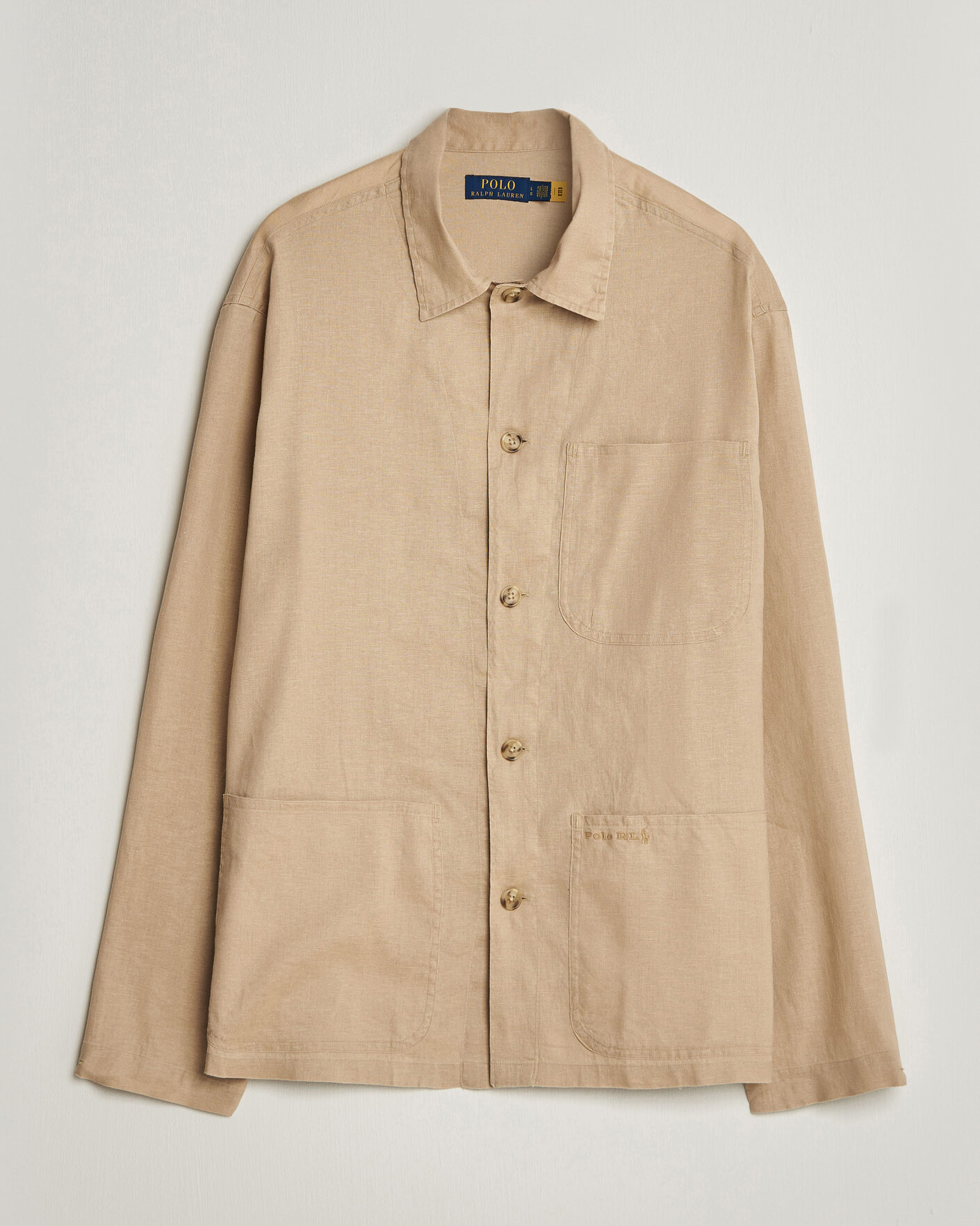 Hombres | Camisas | Polo Ralph Lauren | Stretch Linen Overshirt Coastal Beige