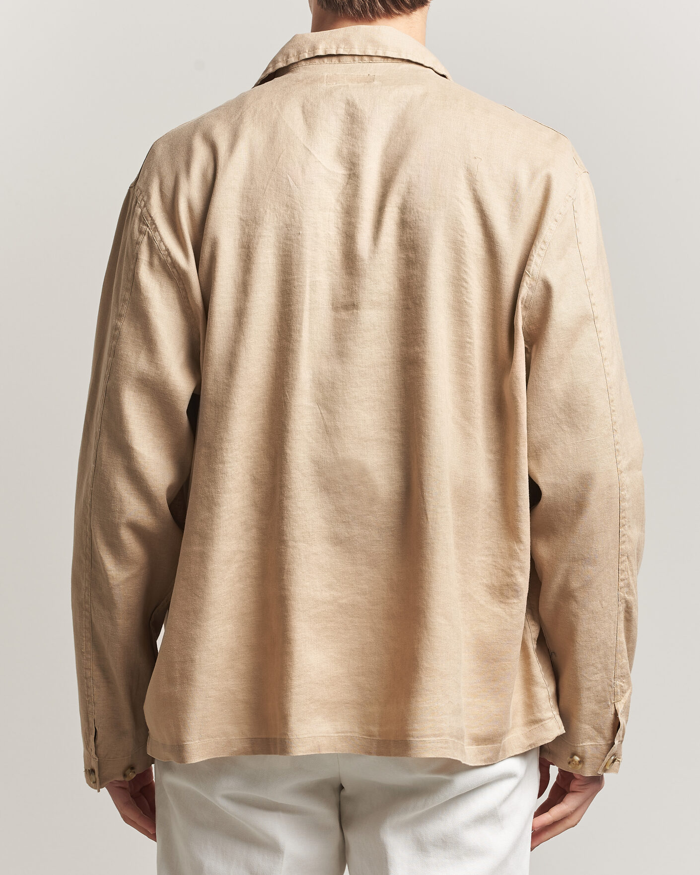 Hombres | Camisas | Polo Ralph Lauren | Stretch Linen Overshirt Coastal Beige