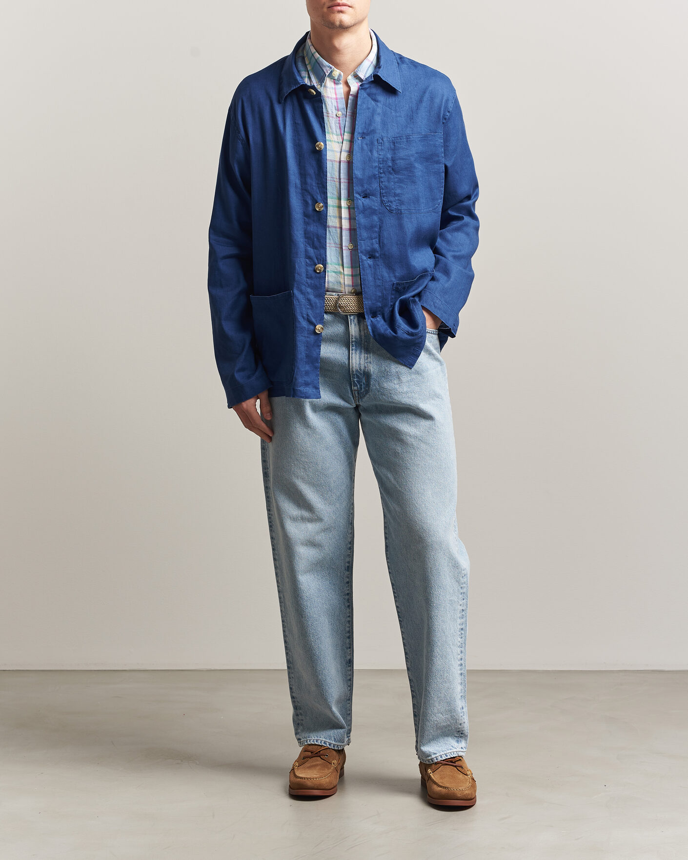 Hombres | Camisas | Polo Ralph Lauren | Stretch Linen Overshirt Annapolis Blue