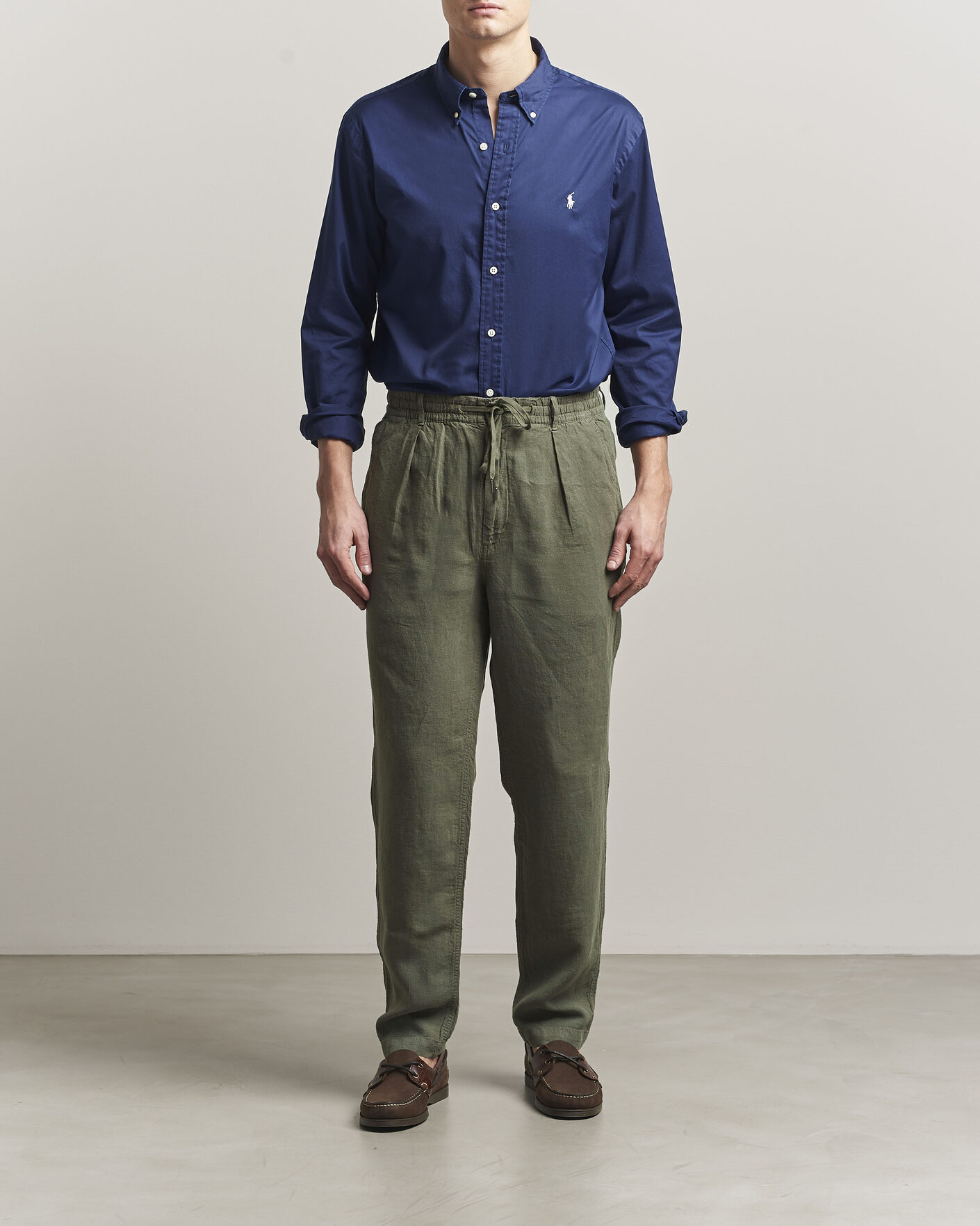 Hombres | Pantalones | Polo Ralph Lauren | Prepster Linen Trousers New Olive