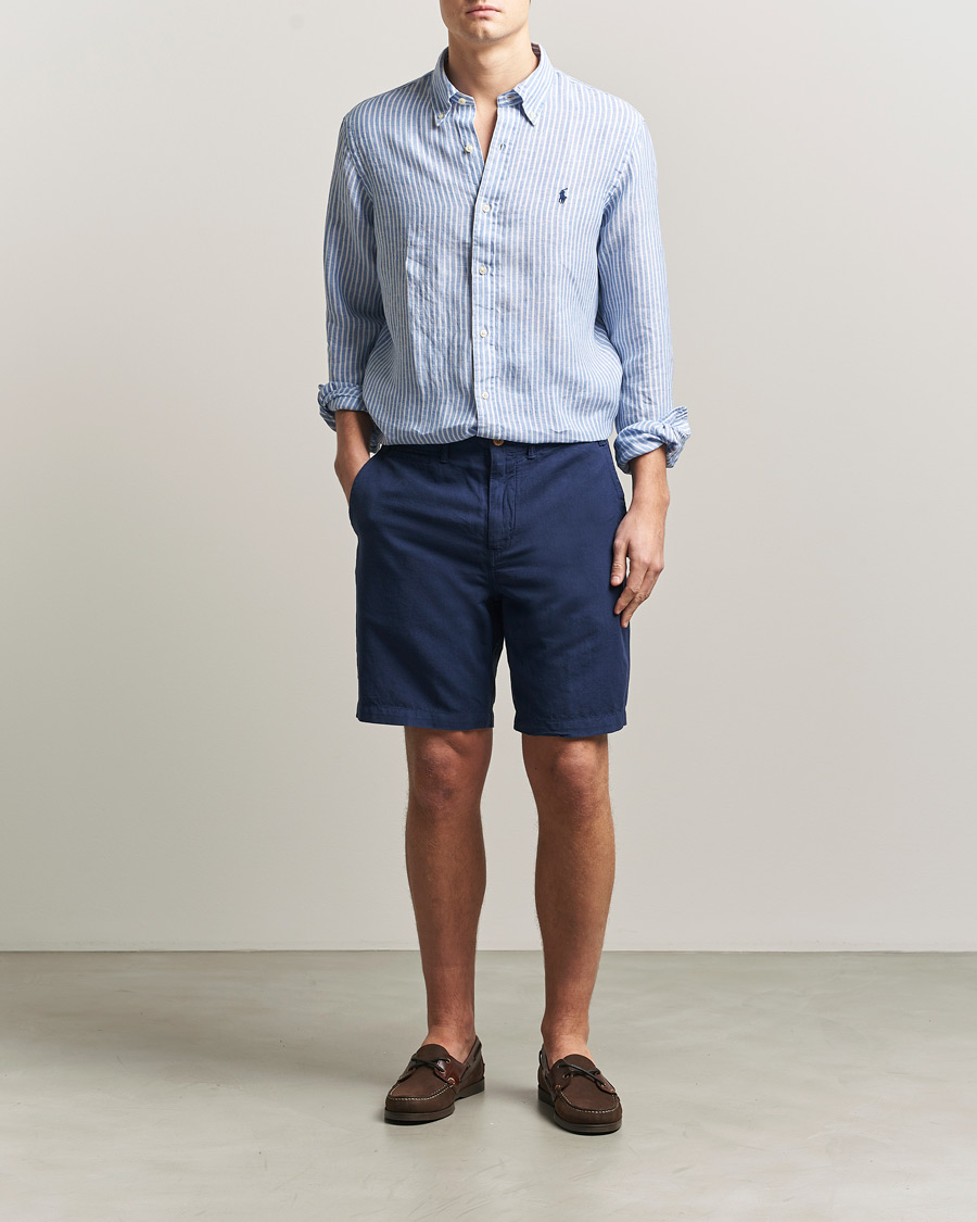 Hombres | Pantalones cortos | Polo Ralph Lauren | Cotton/Linen Shorts Spring Navy