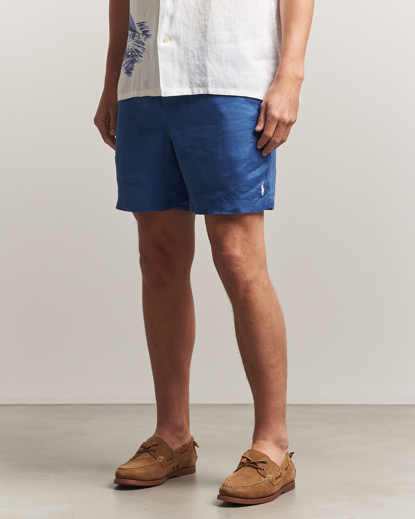 Hombres | Pantalones cortos | Polo Ralph Lauren | Dyed Linen Shorts Dusty Azure