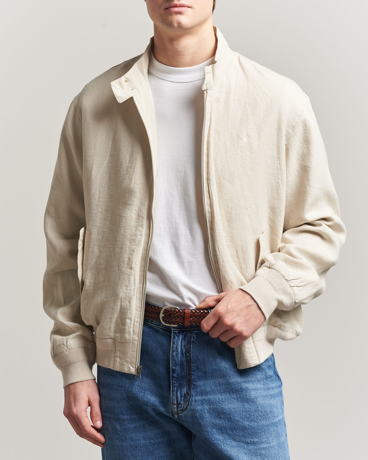 Hombres | Abrigos y chaquetas | Polo Ralph Lauren | Linen Herringbone Windbreaker Basic Sand