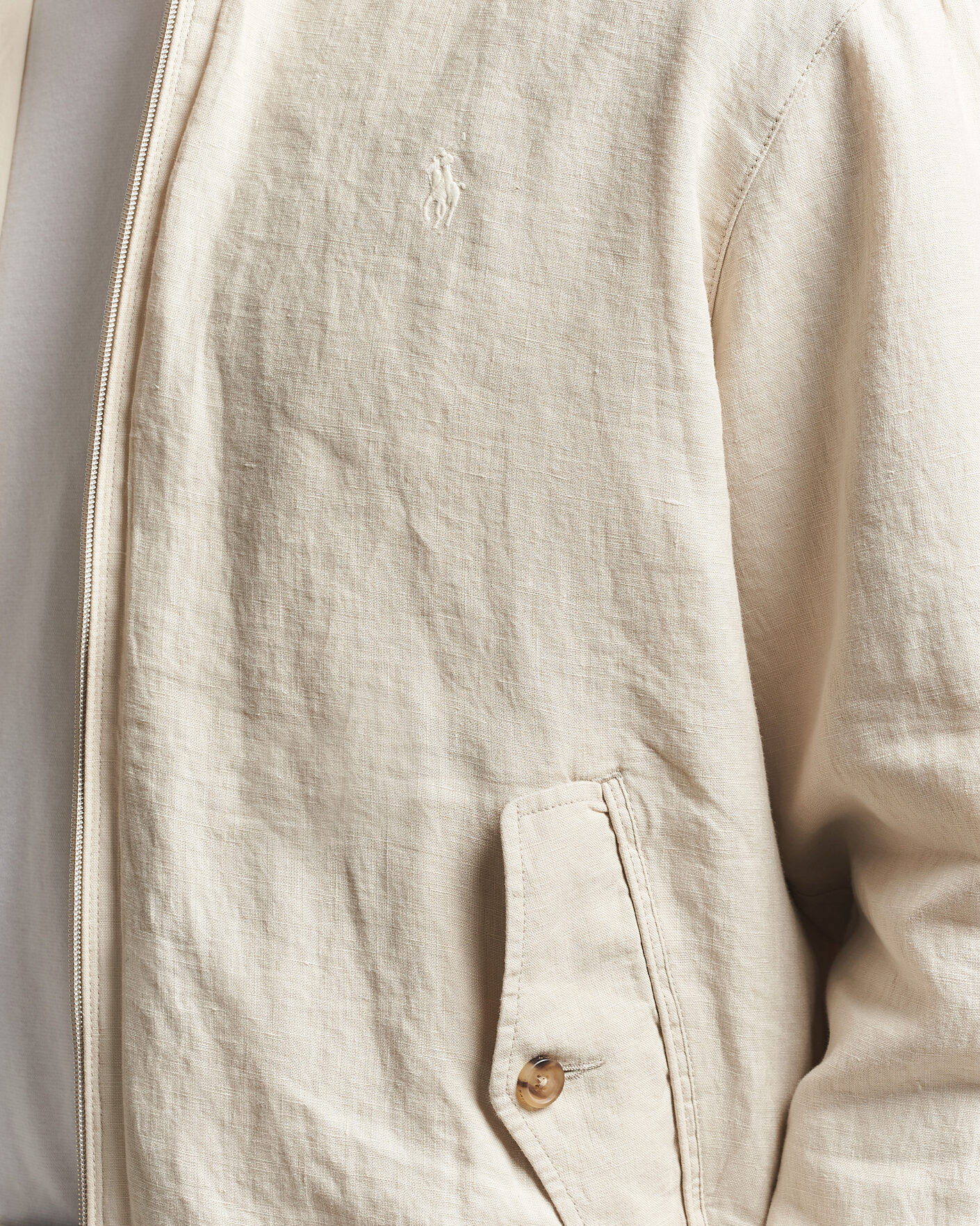 Hombres | Abrigos y chaquetas | Polo Ralph Lauren | Linen Herringbone Windbreaker Basic Sand