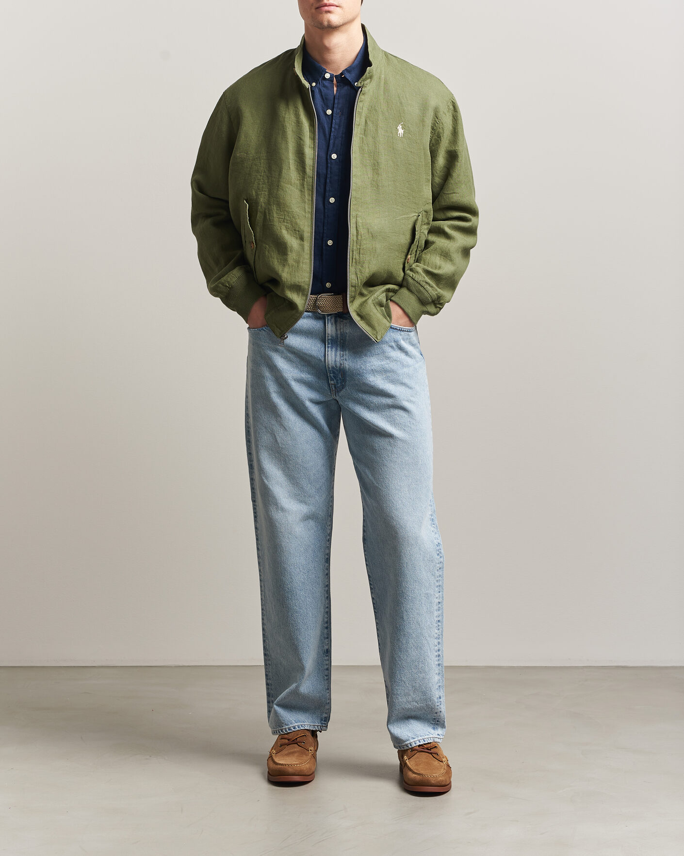 Polo Ralph Lauren Linen Herringbone Windbreaker Garden Trail en