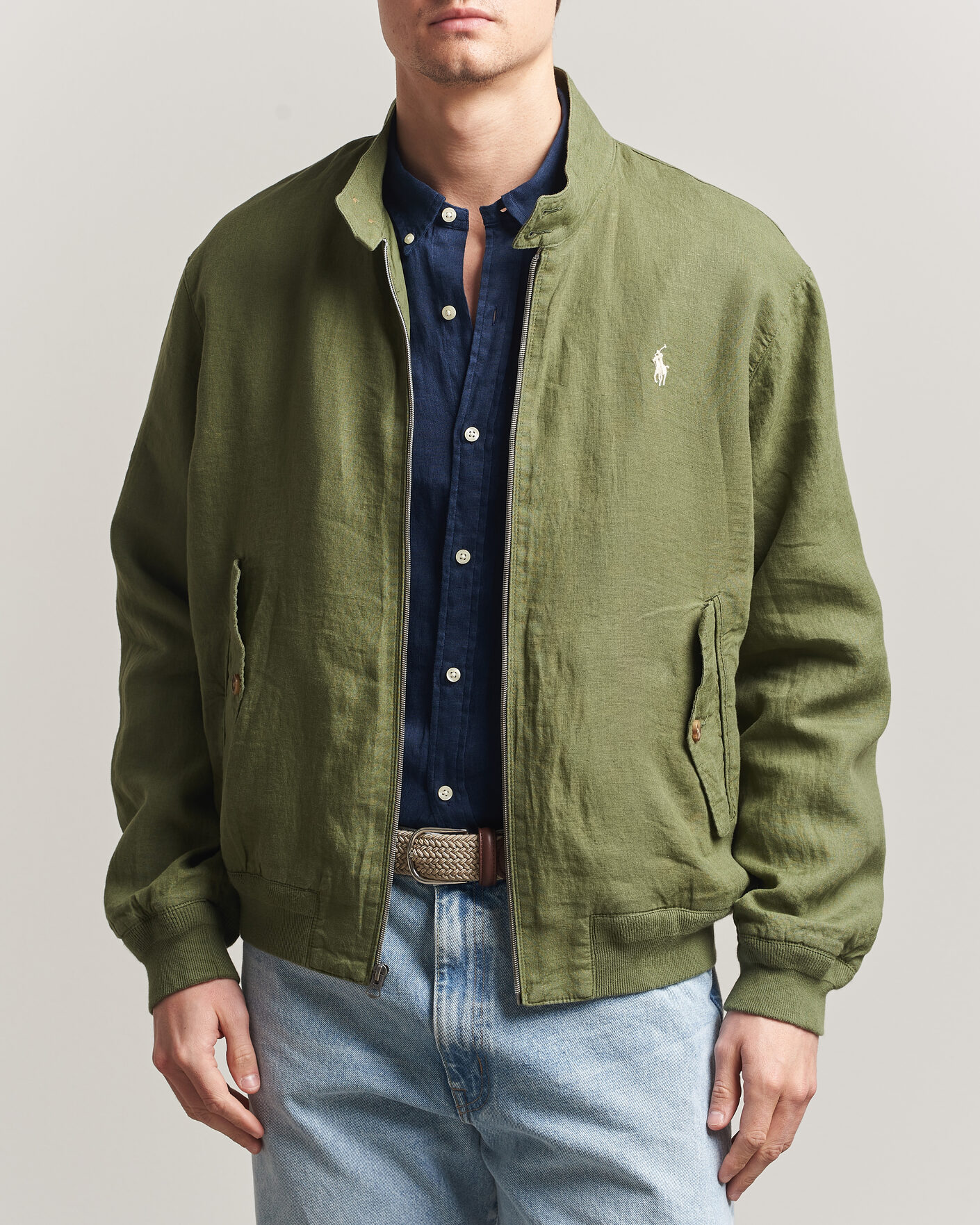 Polo Ralph Lauren Linen Herringbone Windbreaker Garden Trail en