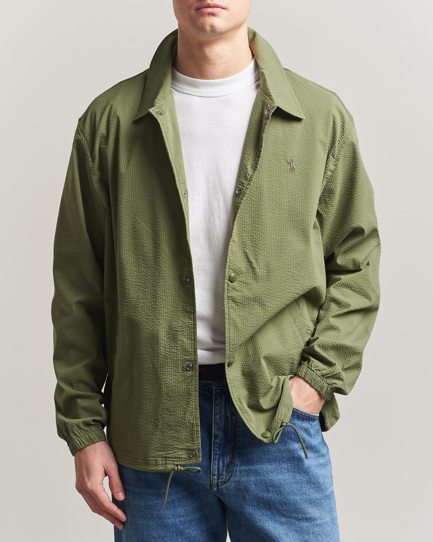 Hombres | Abrigos y chaquetas | Polo Ralph Lauren | Seersucker Windbreaker Jacket Supply Olive