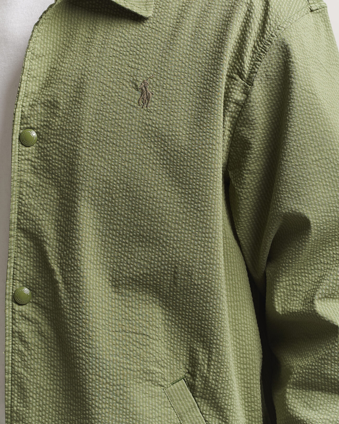 Hombres | Abrigos y chaquetas | Polo Ralph Lauren | Seersucker Windbreaker Jacket Supply Olive