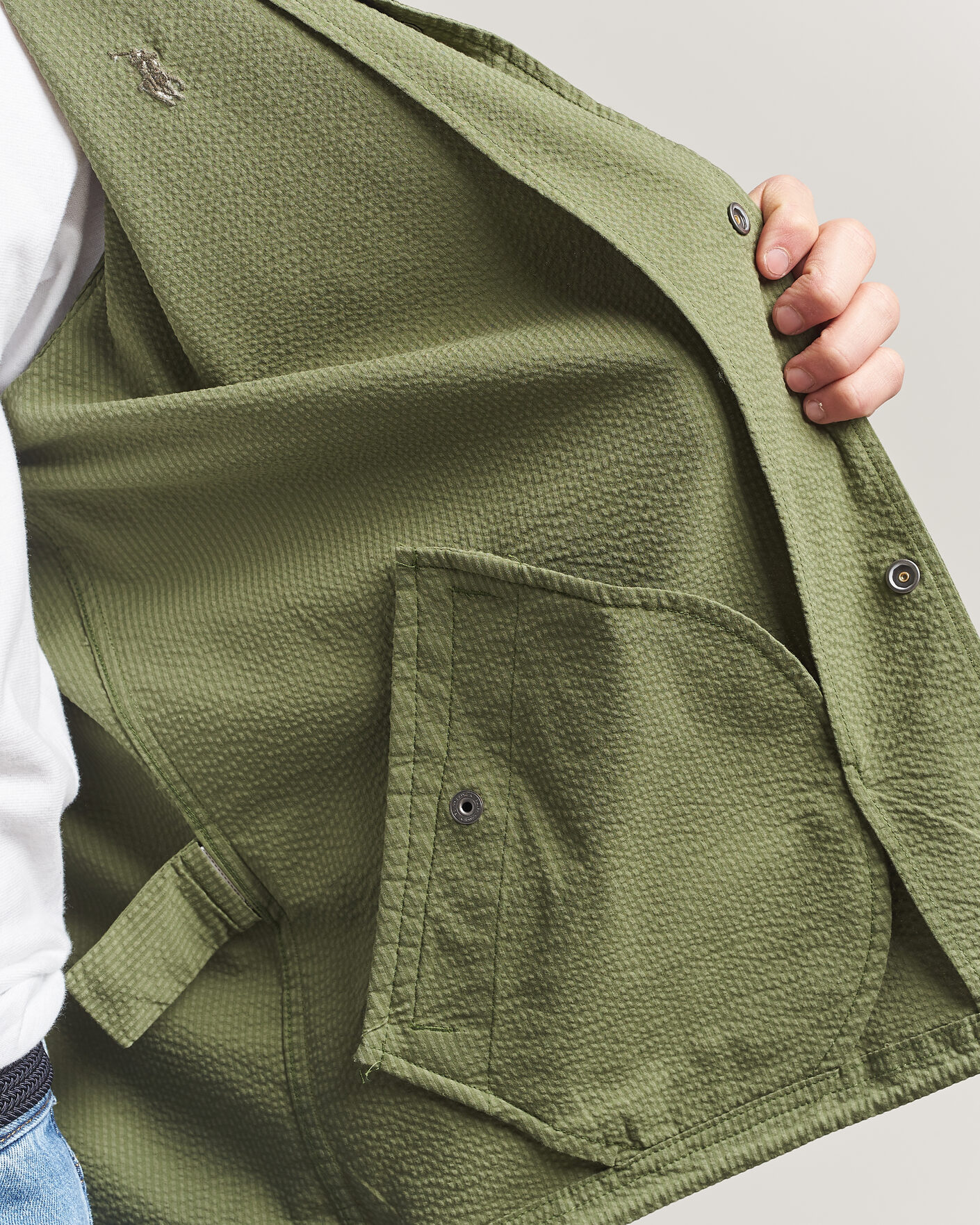 Hombres | Abrigos y chaquetas | Polo Ralph Lauren | Seersucker Windbreaker Jacket Supply Olive