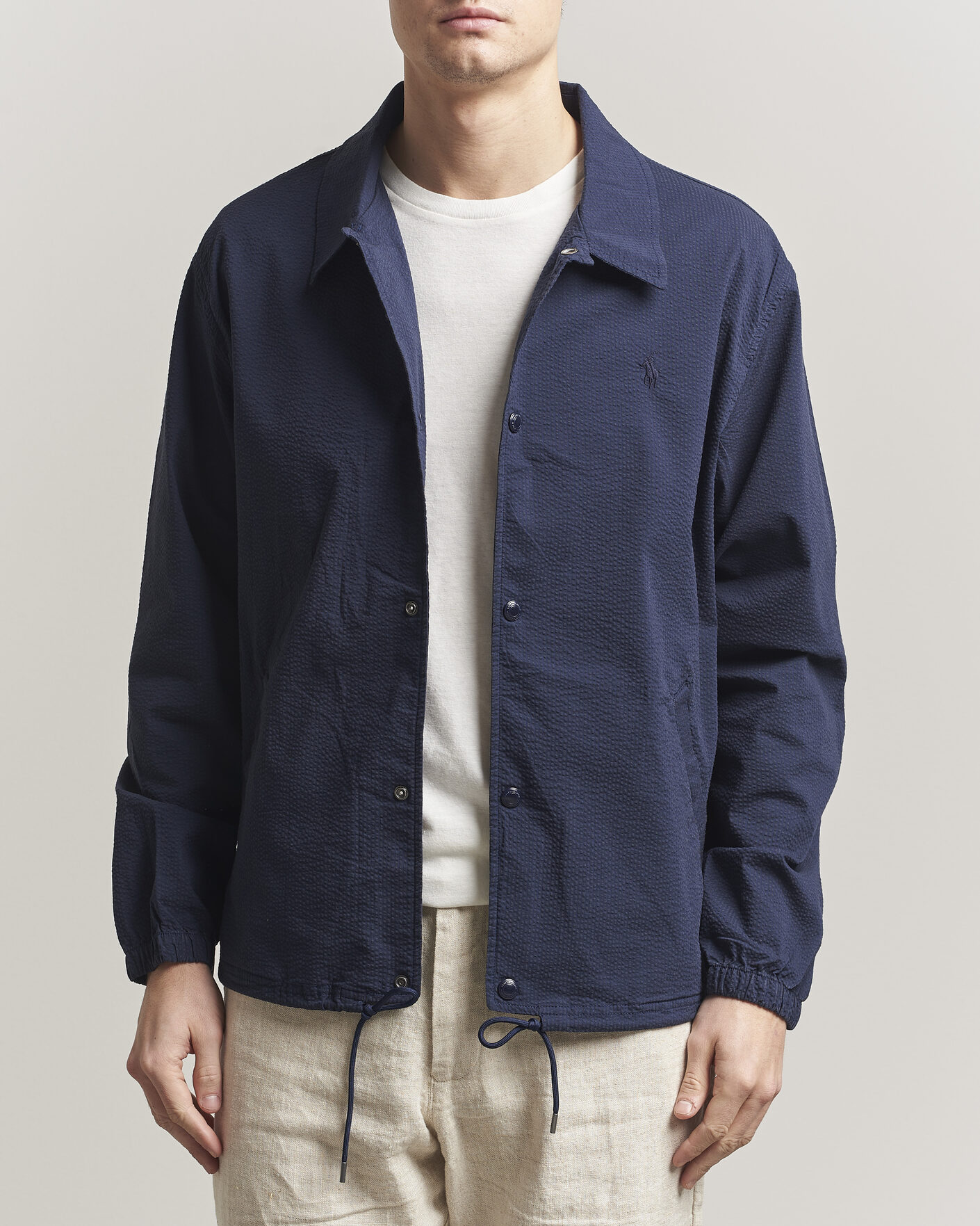 Hombres | Abrigos y chaquetas | Polo Ralph Lauren | Seersucker Windbreaker Jacket Newport Navy